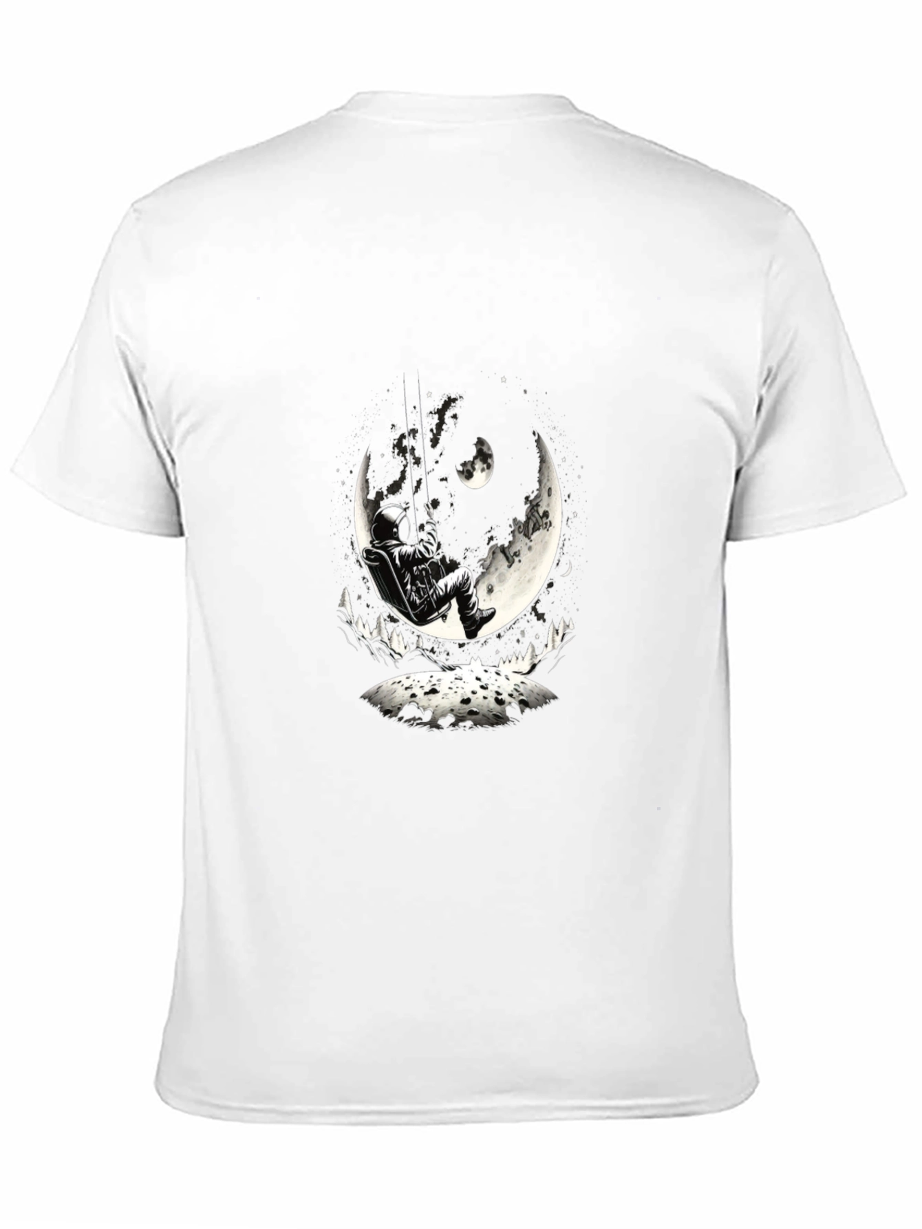 Astronaut Moon Swing Graphic Tee - Black