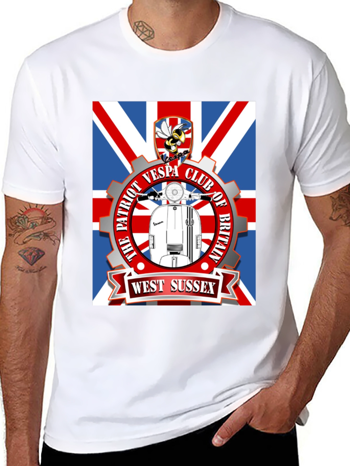 Patriot Vespa Club T-Shirt - West Sussex