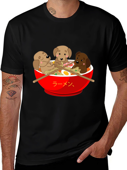 Ramen Puppies Graphic T-Shirt - Cute Dog Lover Tee