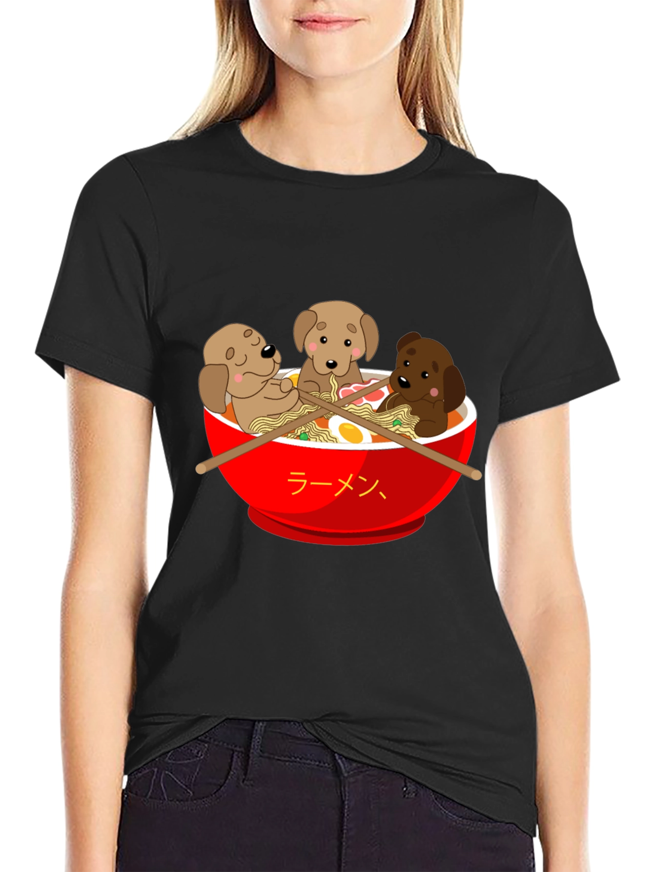 Ramen Puppies Graphic T-Shirt - Cute Dog Lover Tee