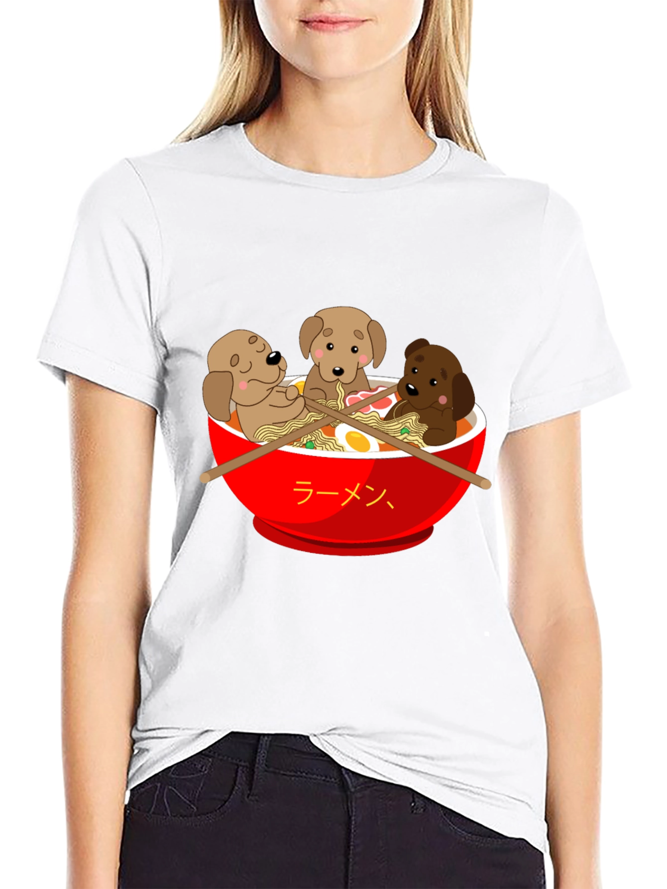 Ramen Puppies Graphic T-Shirt - Cute Dog Lover Tee