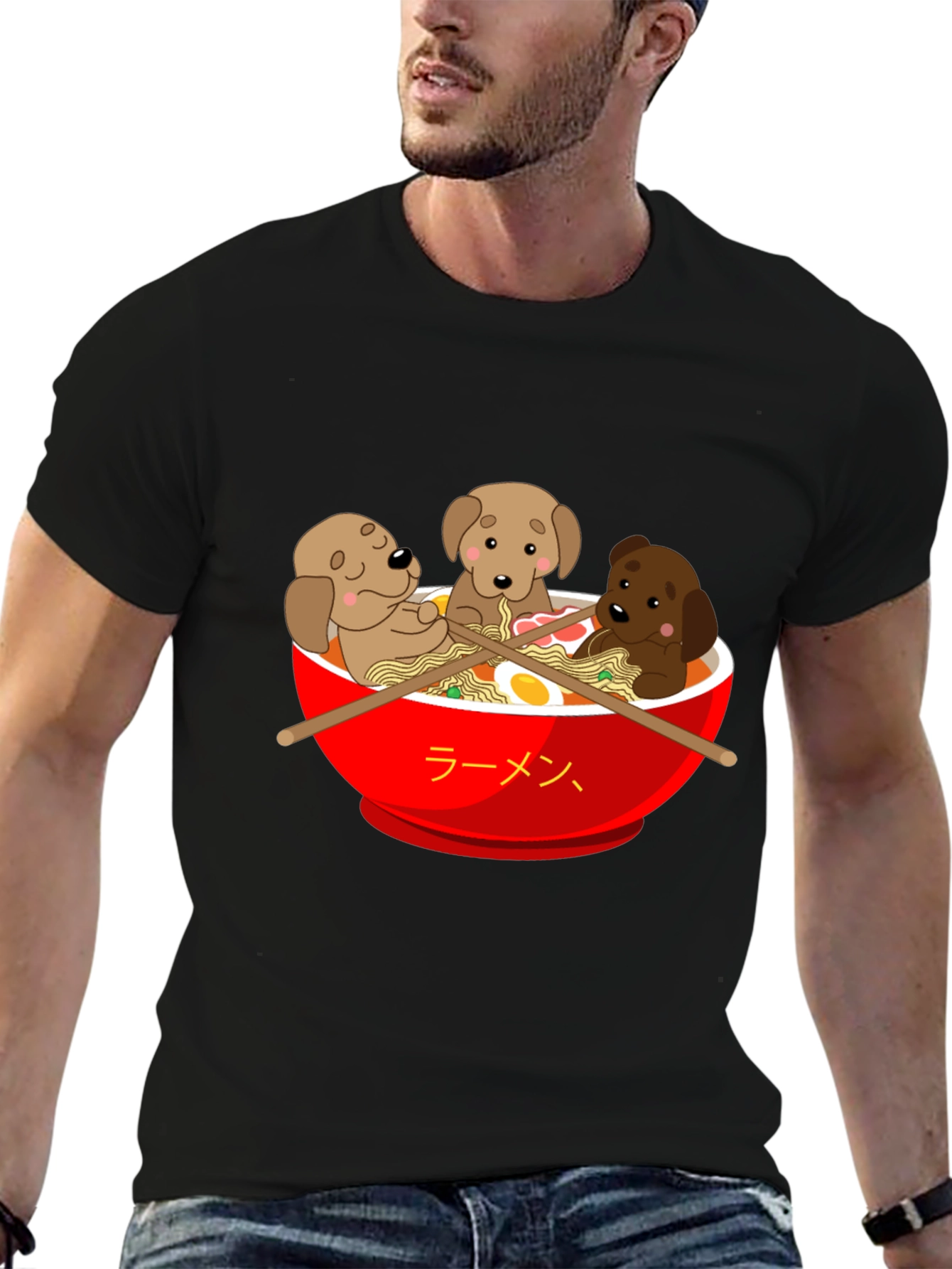 Ramen Puppies Graphic T-Shirt - Cute Dog Lover Tee