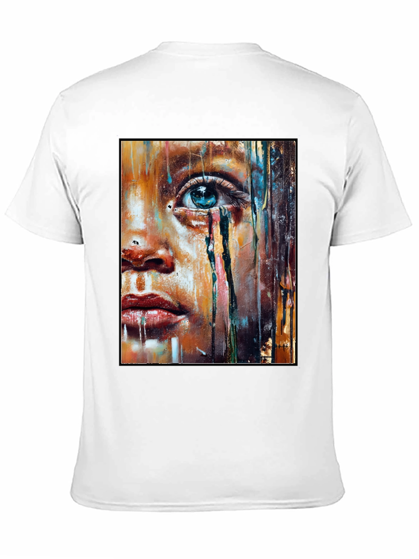 Artistic Portrait Graphic T-Shirt - Black