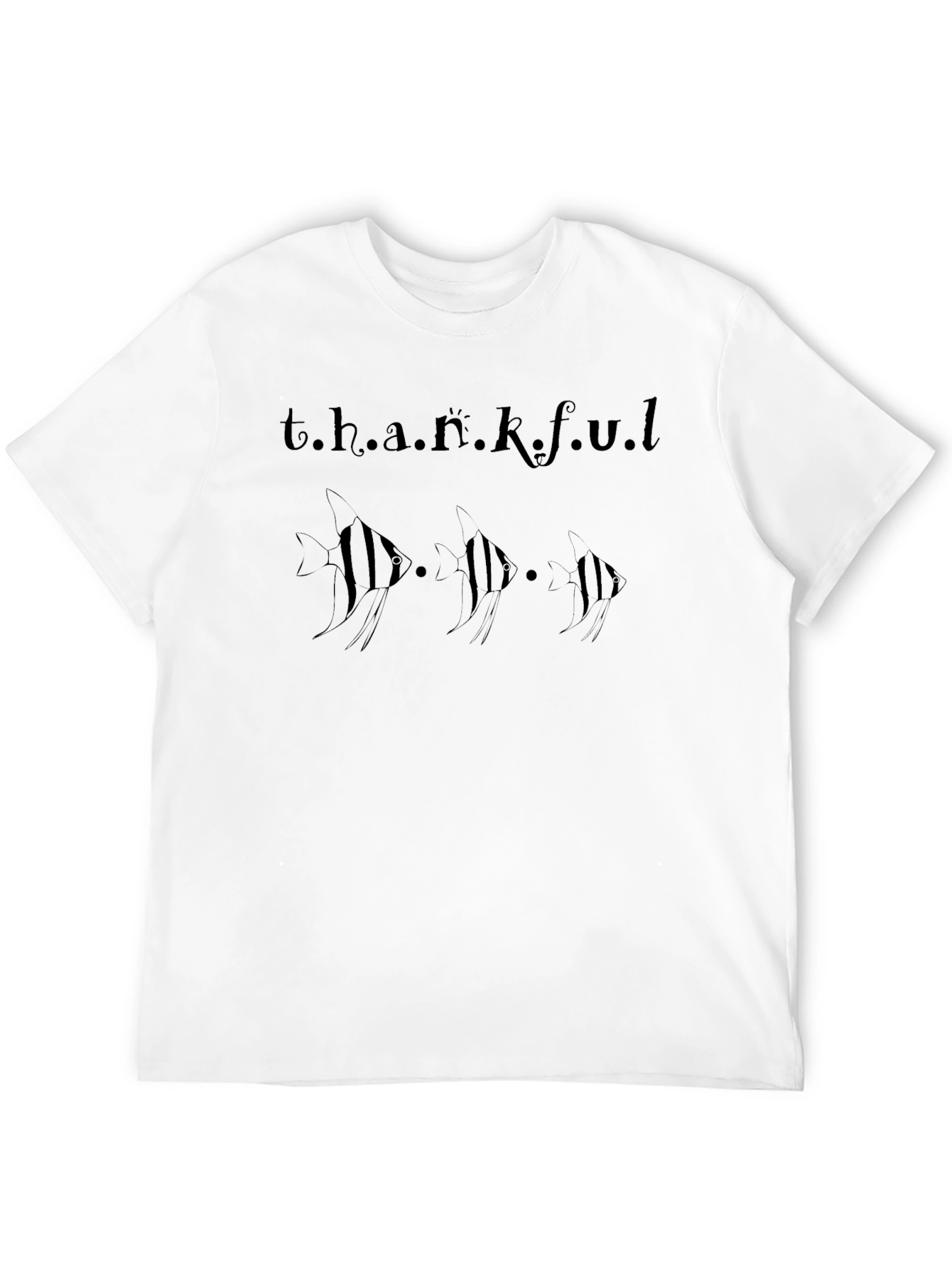 Thankful Fish Graphic T-Shirt Casual Wear