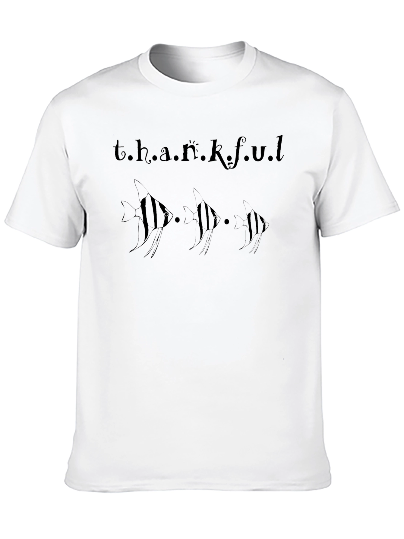 Thankful Fish Graphic T-Shirt Casual Wear