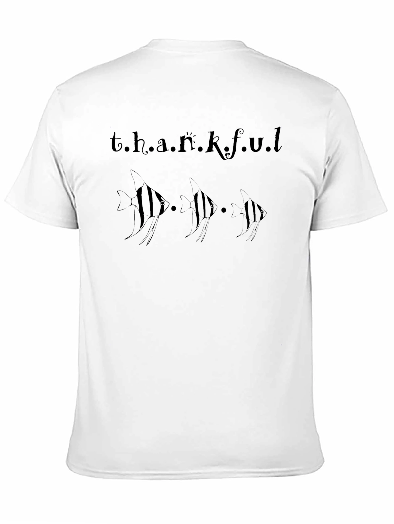 Thankful Fish Graphic T-Shirt Casual Wear