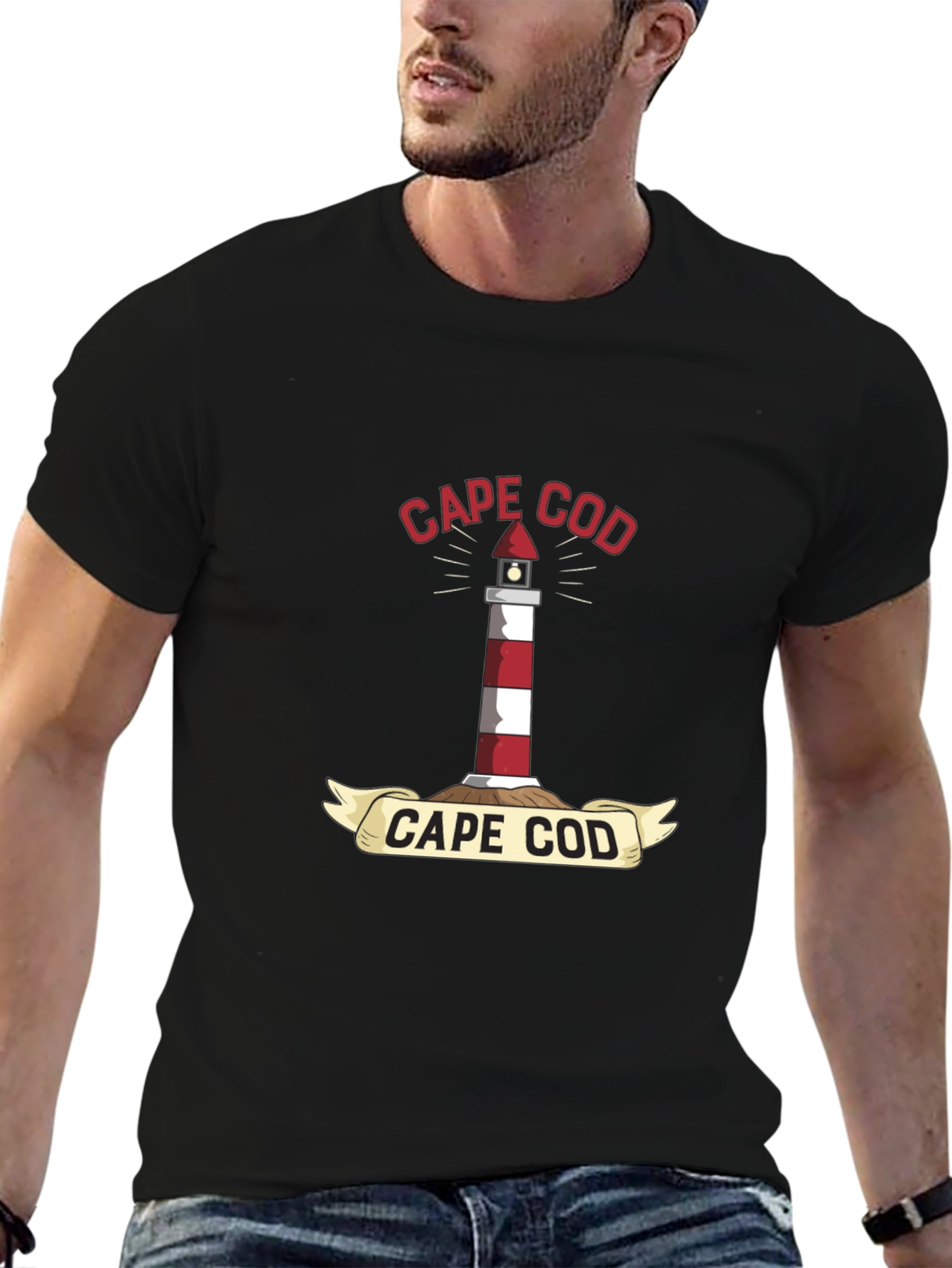 Cape Cod Lighthouse T-Shirt - Nautical Coastal Tee