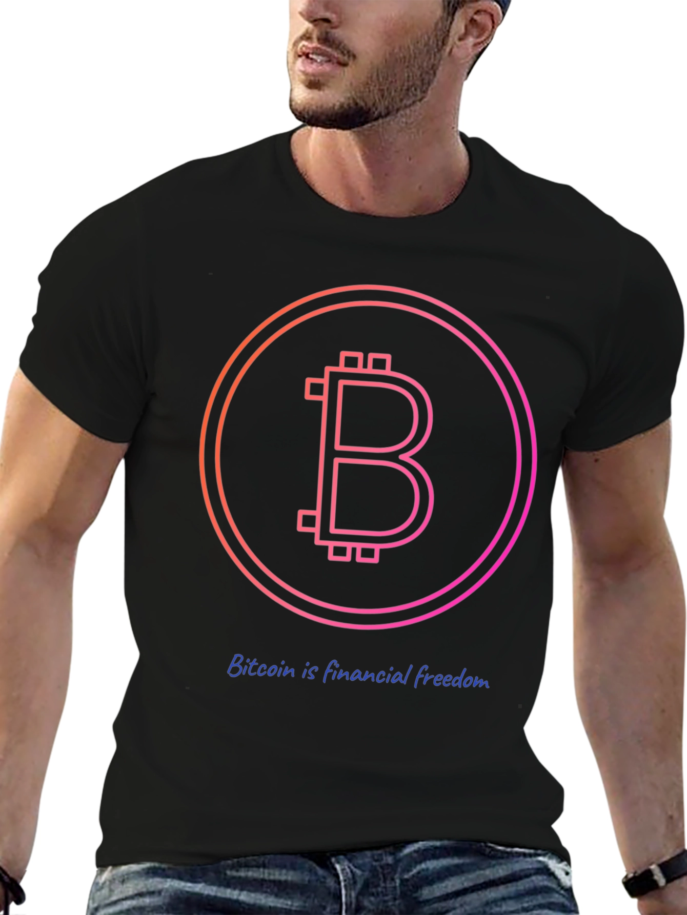 Bitcoin Financial Freedom Black T-Shirt