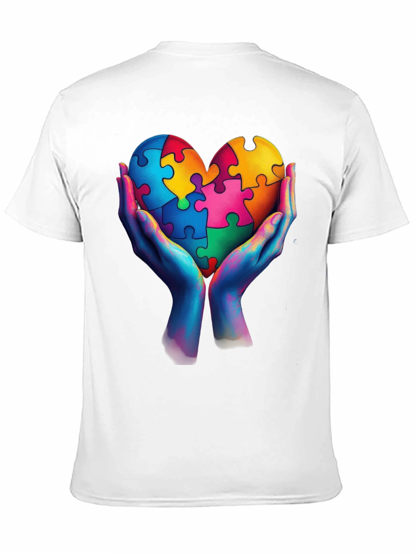 Autism Awareness Heart Puzzle Piece Graphic T-Shirt