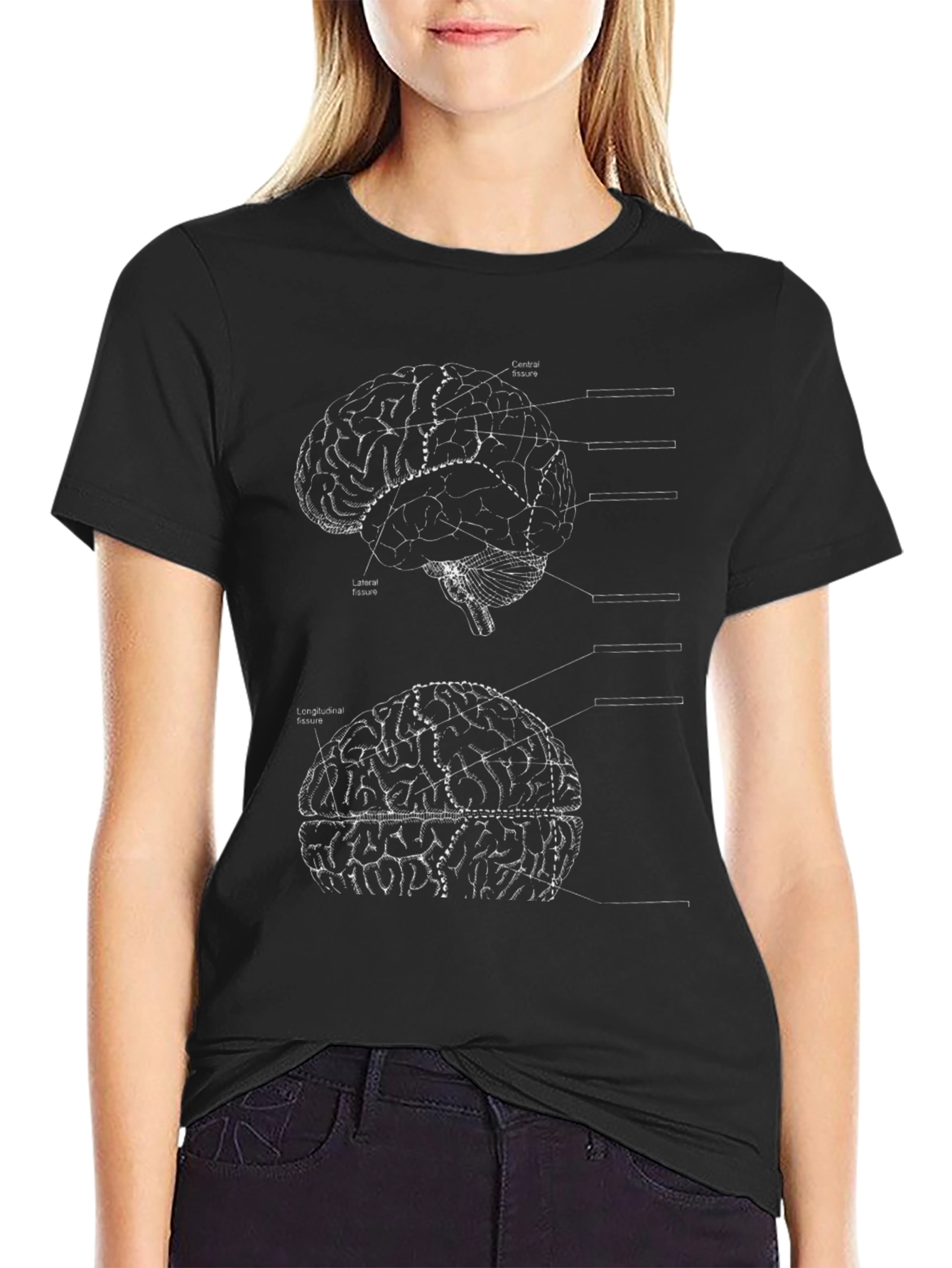 Brain Diagram Graphic Tee - Anatomy Style