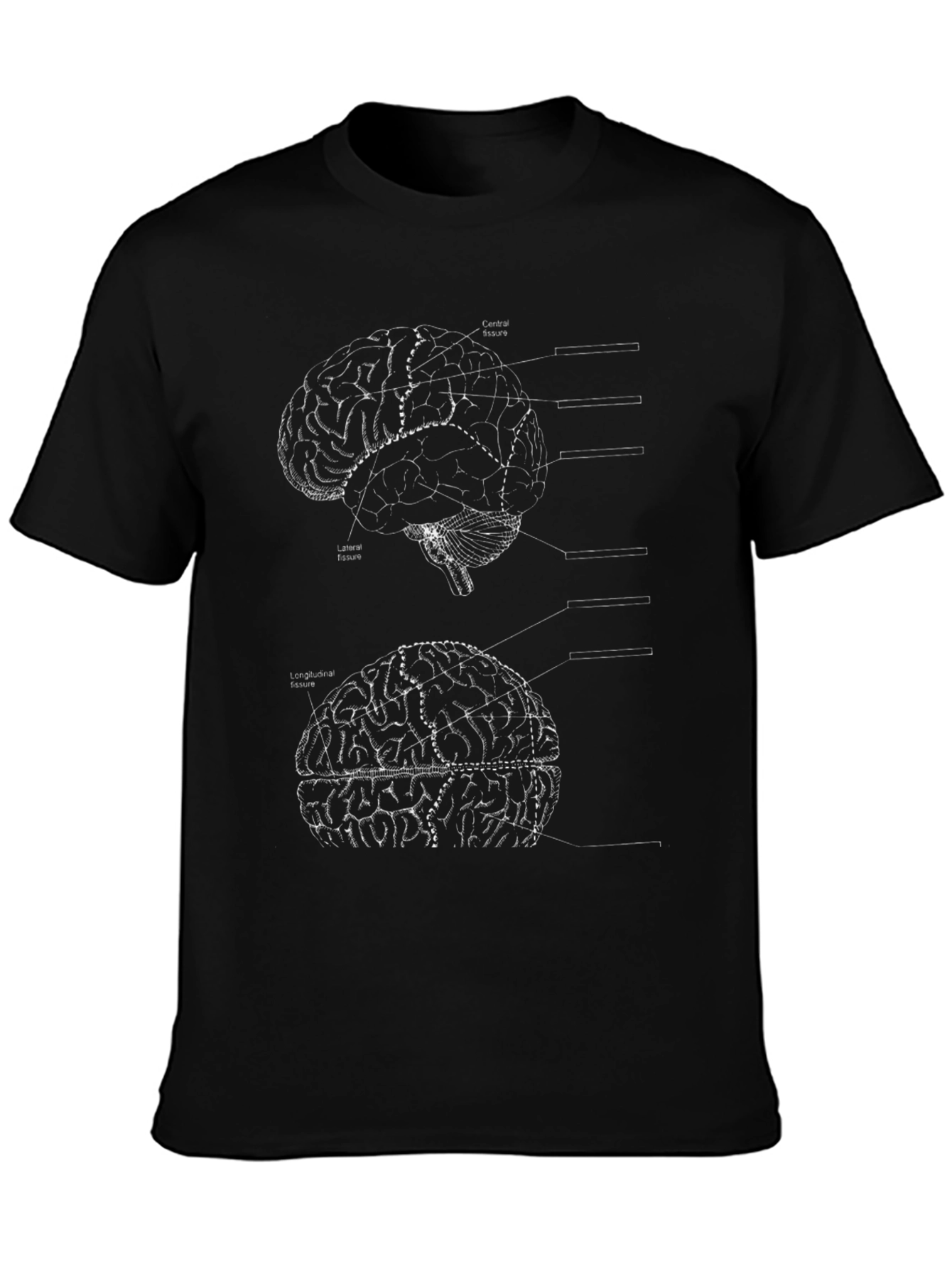 Brain Diagram Graphic Tee - Anatomy Style