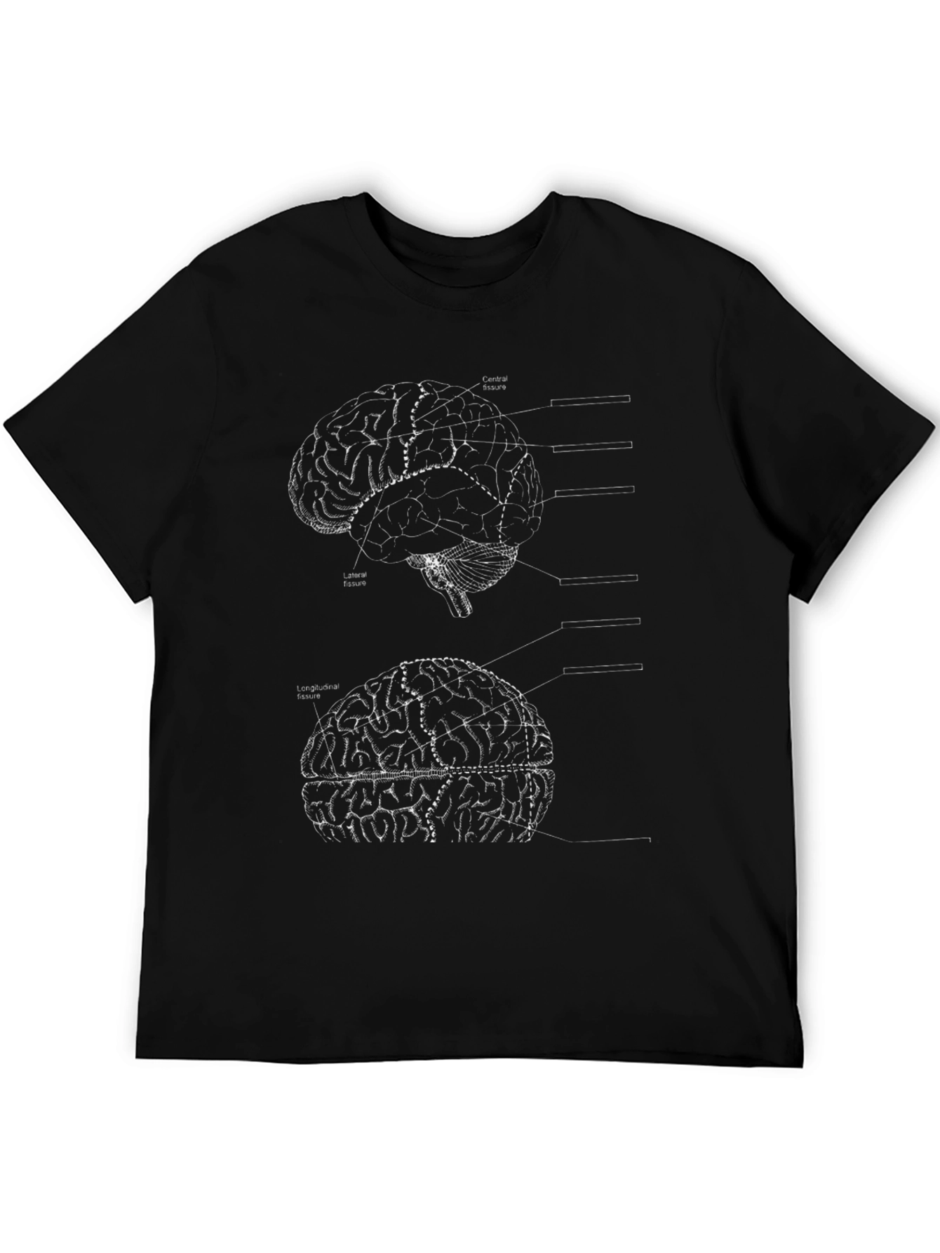 Brain Diagram Graphic Tee - Anatomy Style