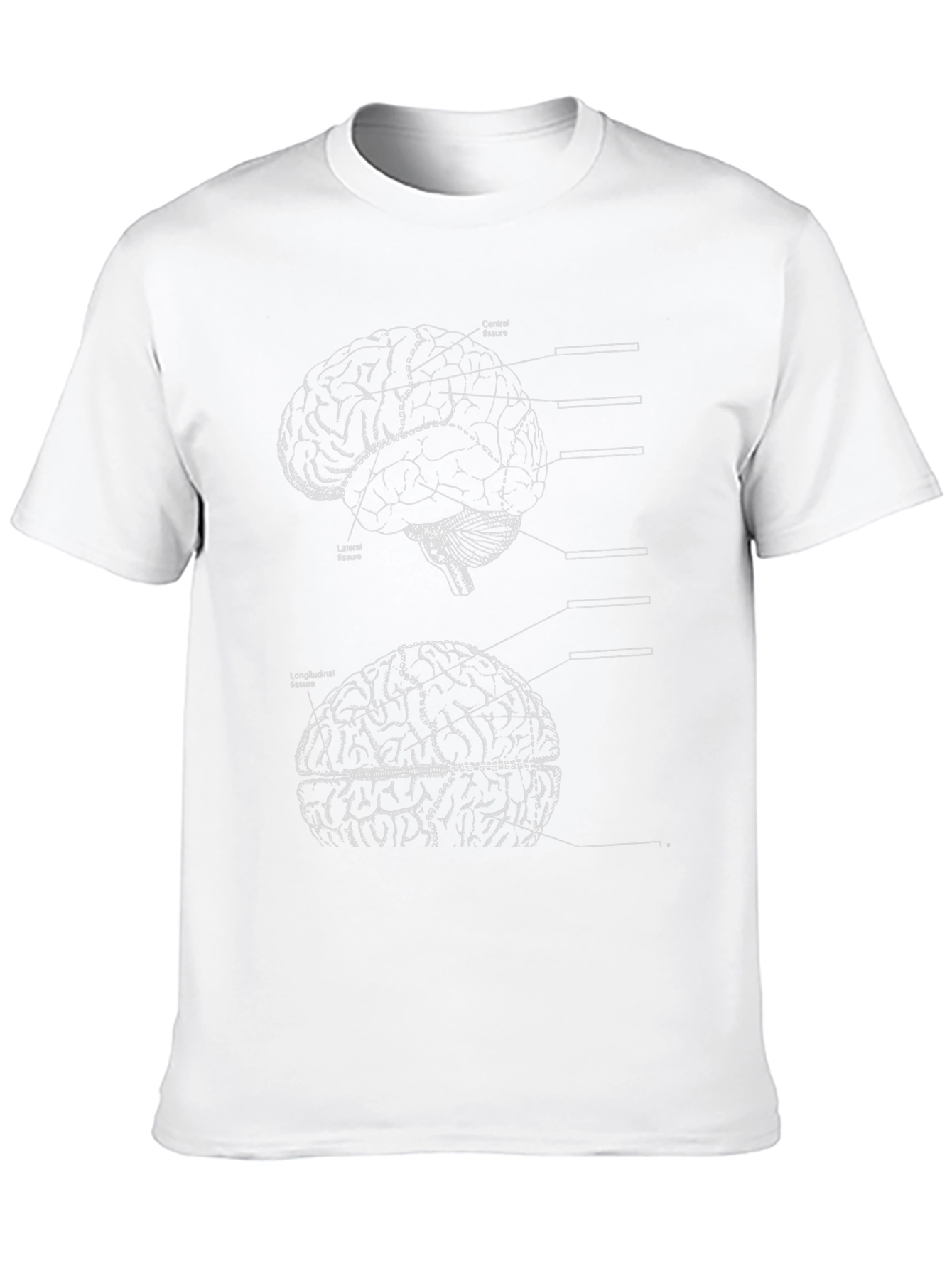 Brain Diagram Graphic Tee - Anatomy Style