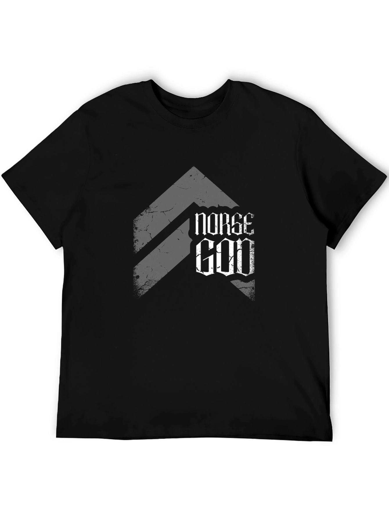 Norse God Graphic Tee - Black Viking Style