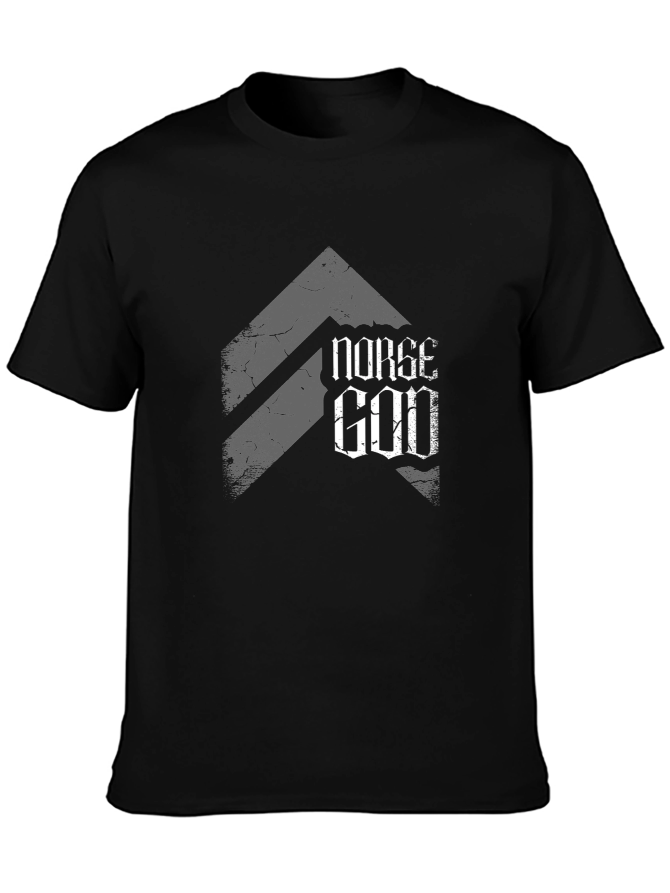 Norse God Graphic Tee - Black Viking Style