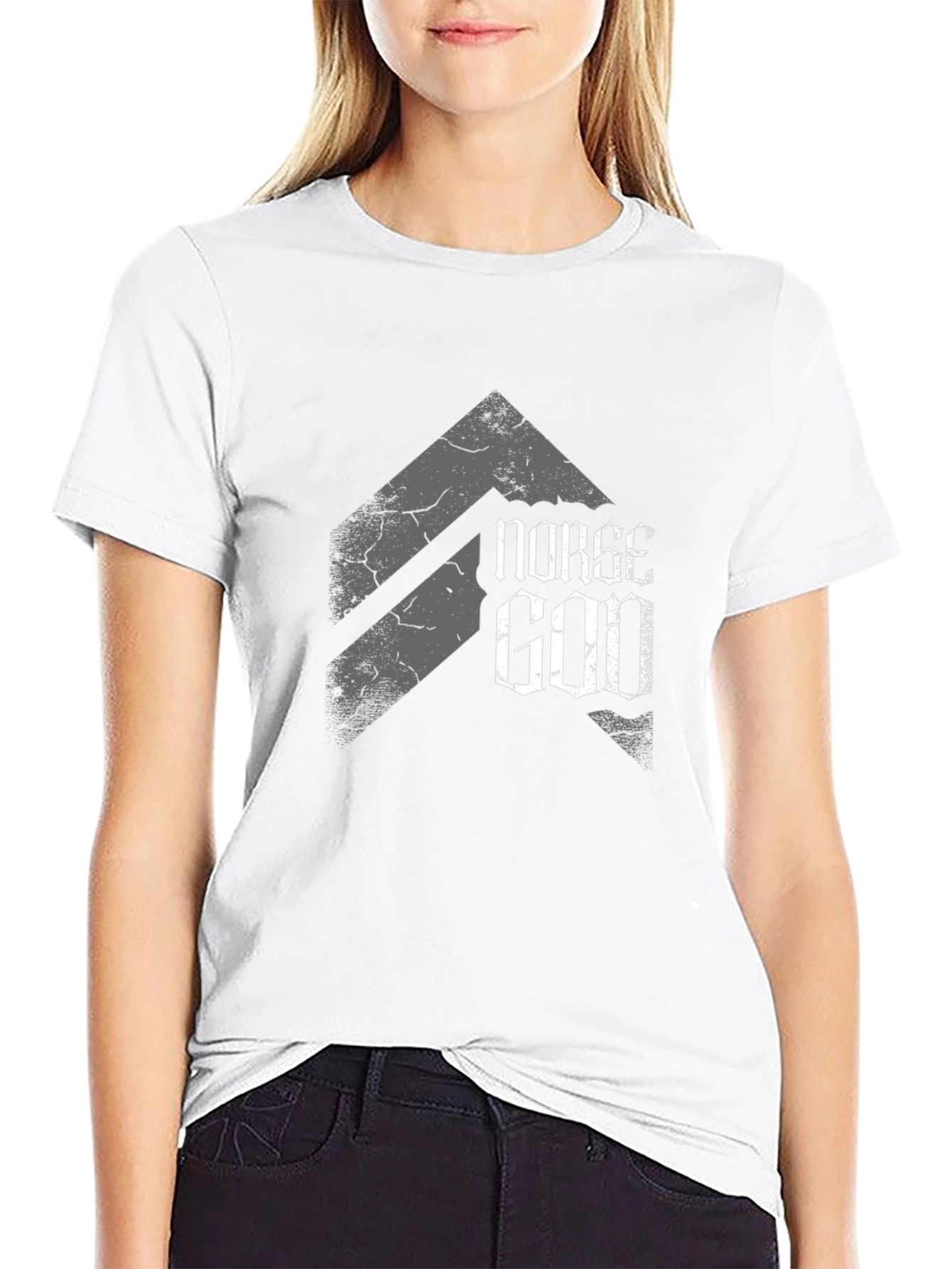 Norse God Graphic Tee - Black Viking Style