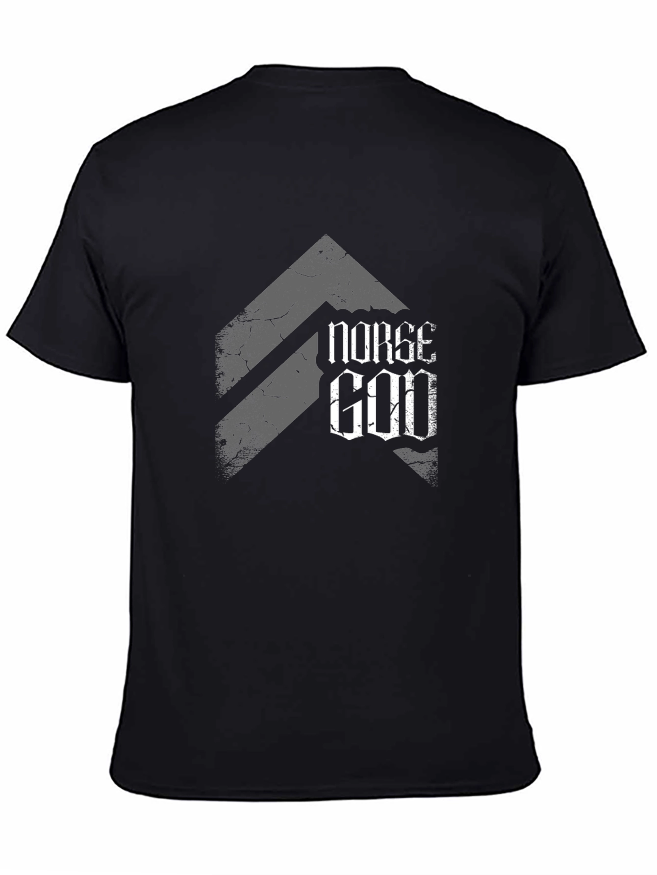 Norse God Graphic Tee - Black Viking Style