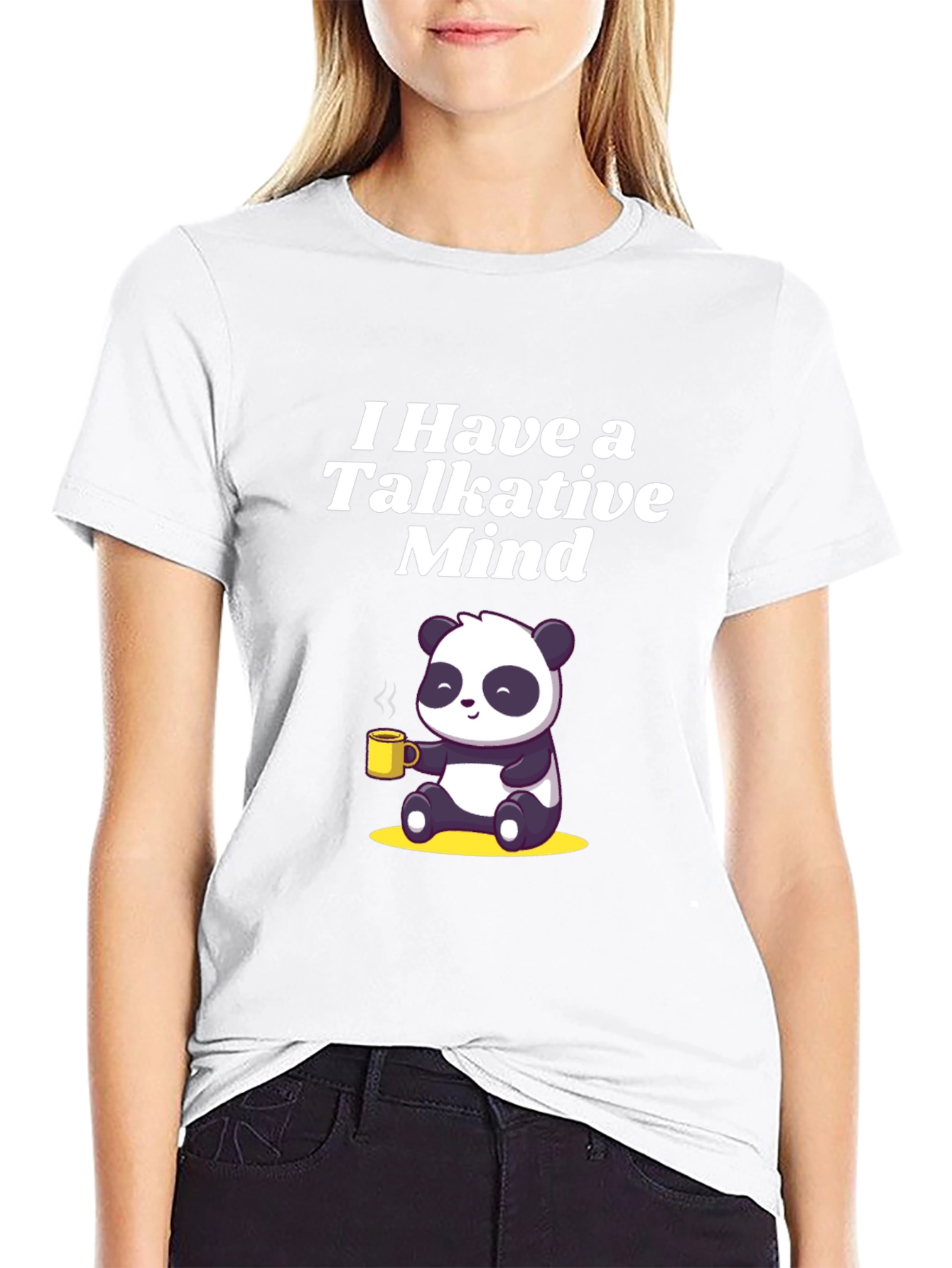 Talkative Mind Panda T-Shirt - Cute & Comfy