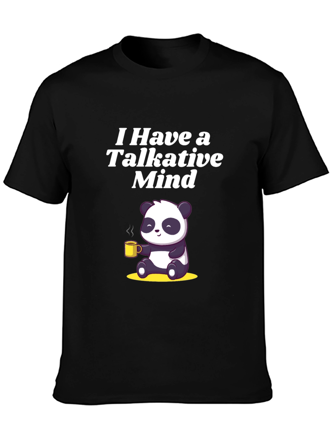 Talkative Mind Panda T-Shirt - Cute & Comfy