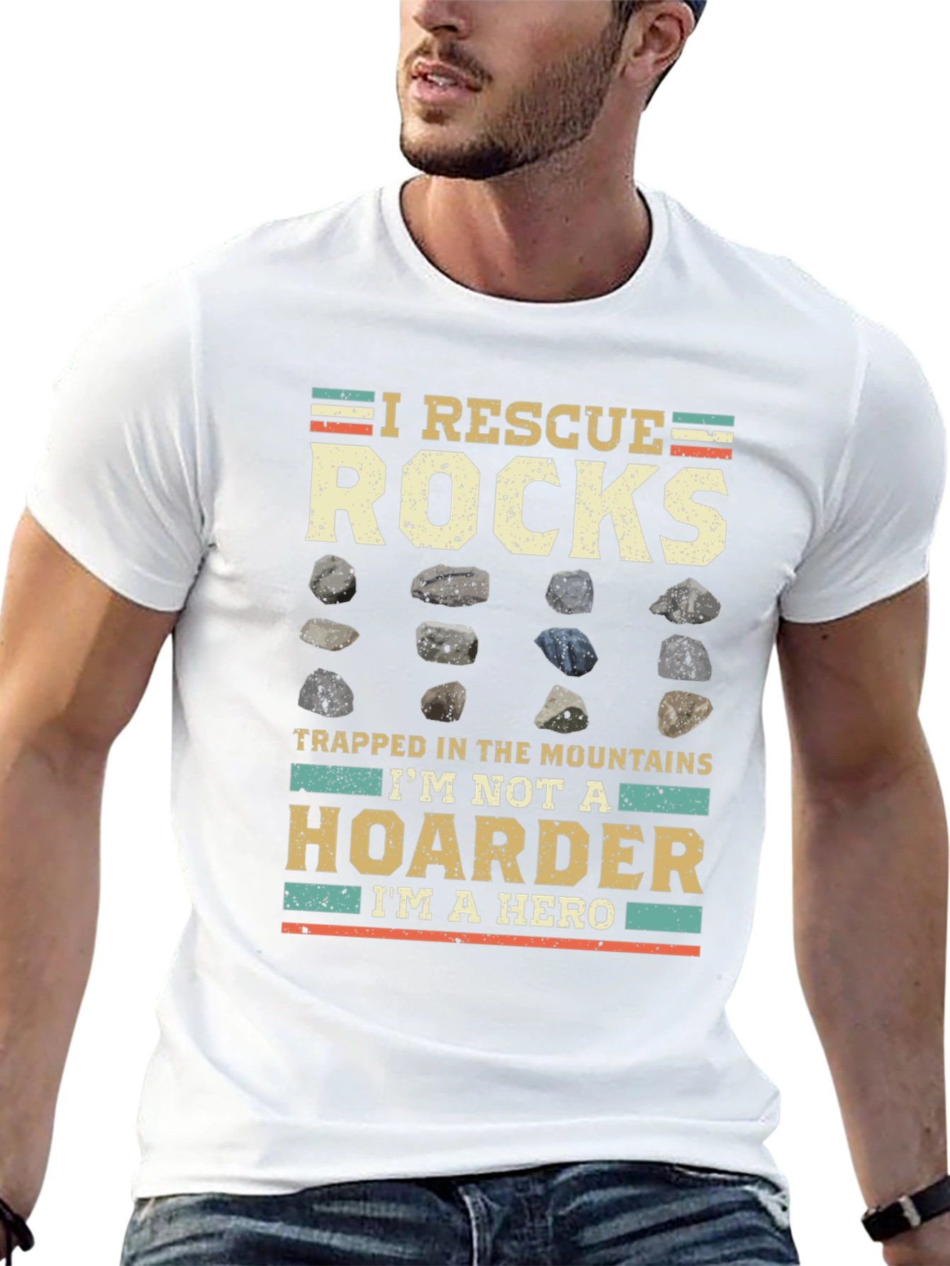 I Rescue Rocks T-Shirt - Geologist Hero Tee
