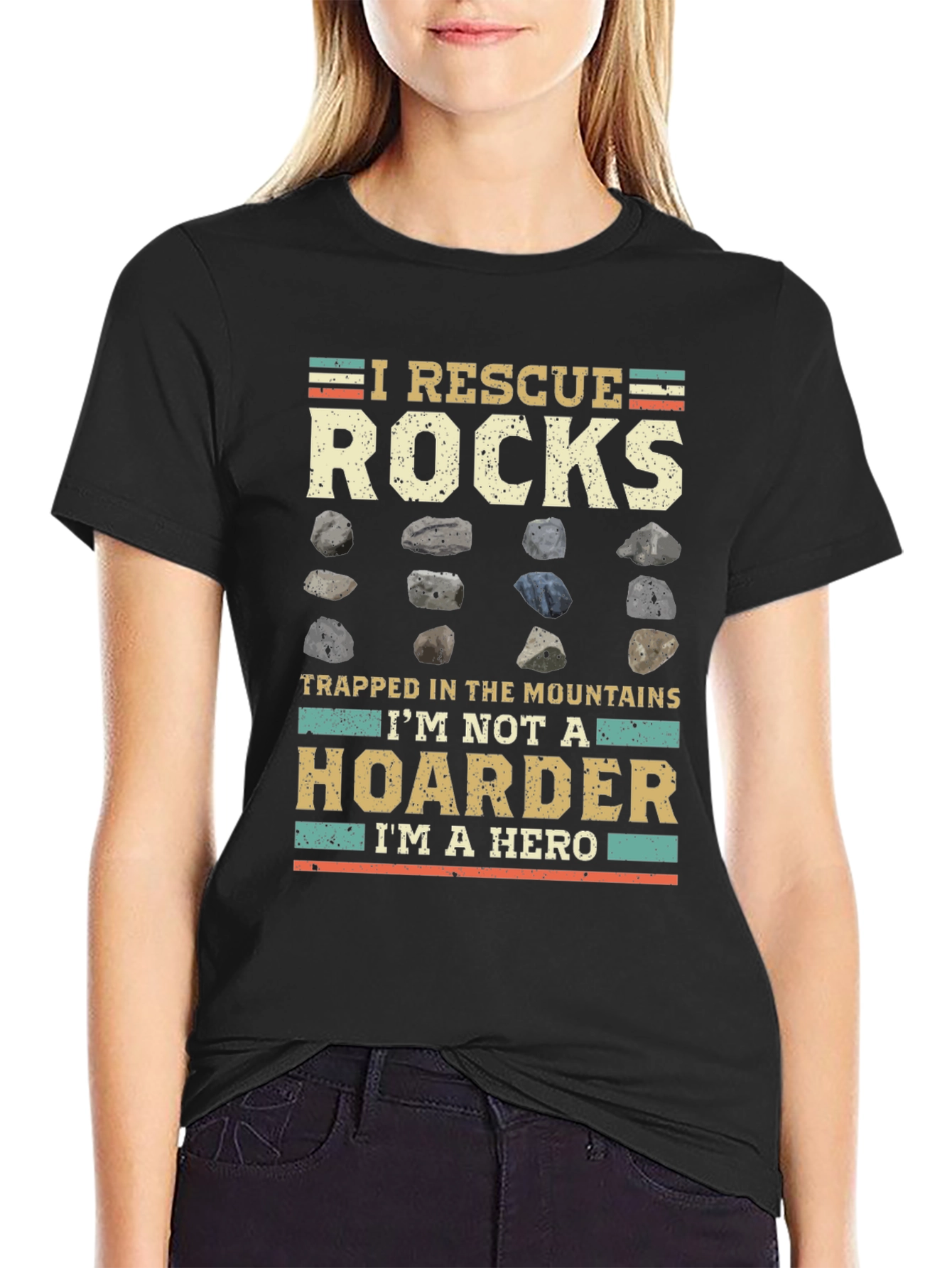 I Rescue Rocks T-Shirt - Geologist Hero Tee