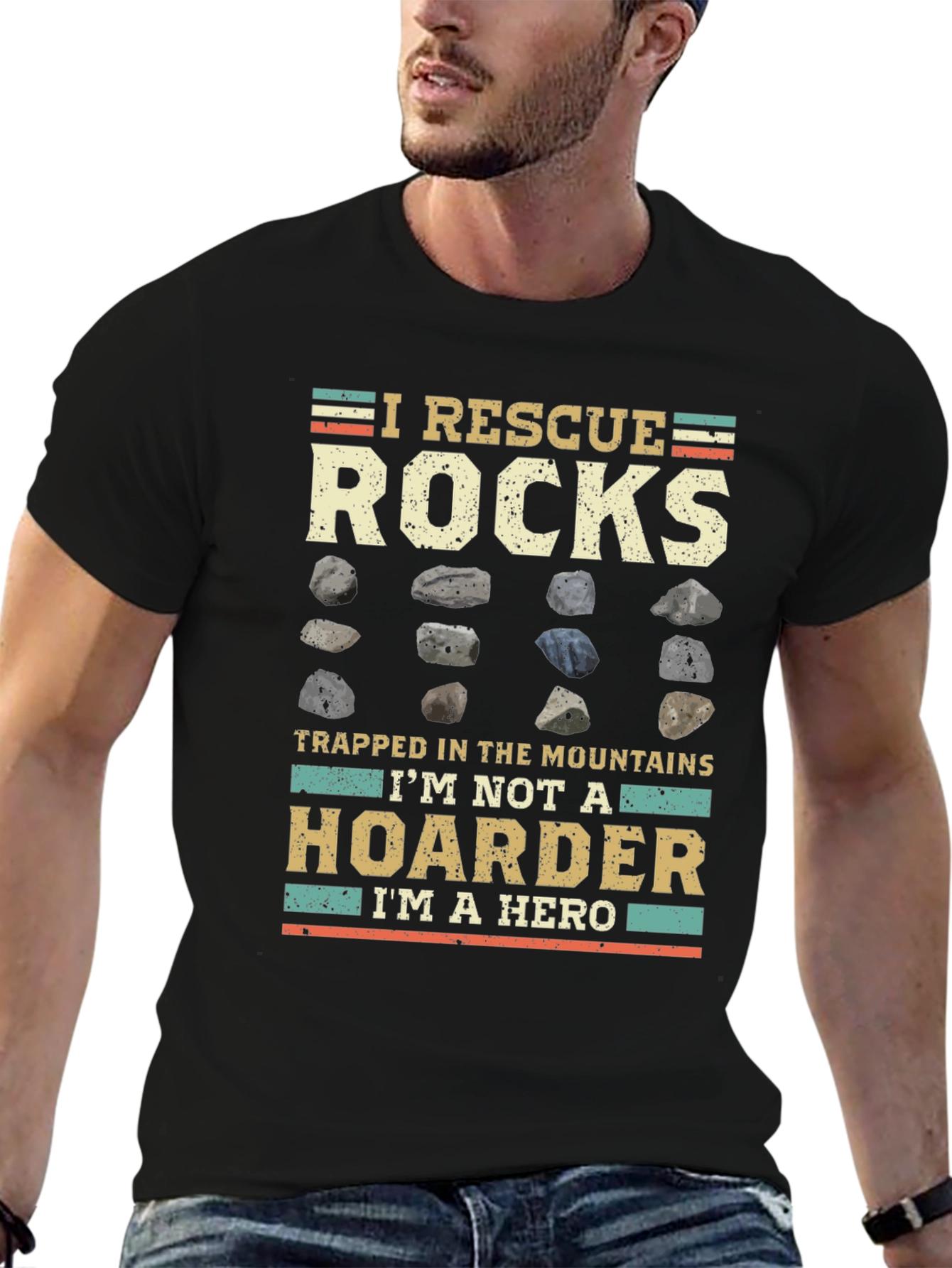 I Rescue Rocks T-Shirt - Geologist Hero Tee