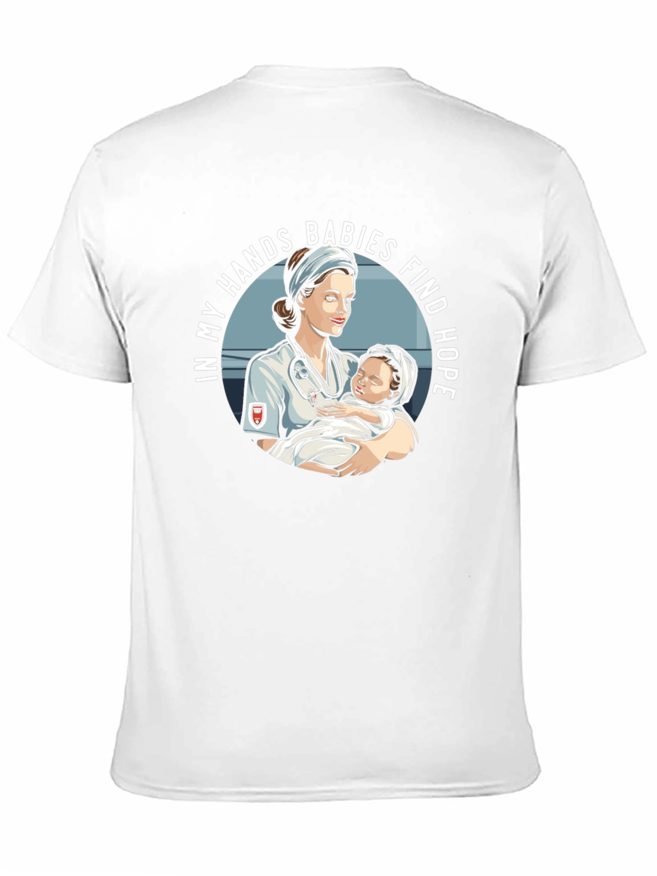 Nurse Holding Baby Graphic T-Shirt