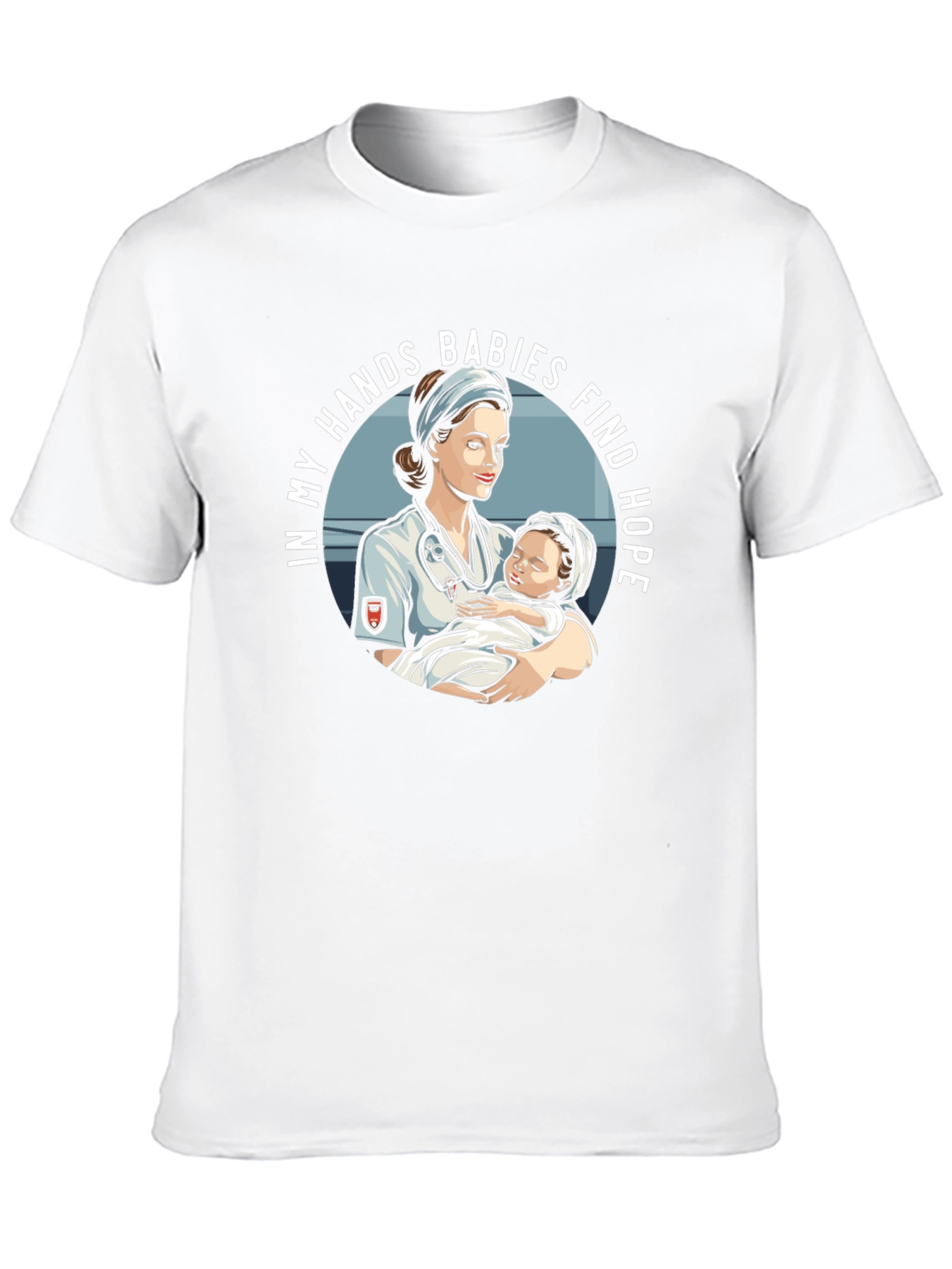 Nurse Holding Baby Graphic T-Shirt