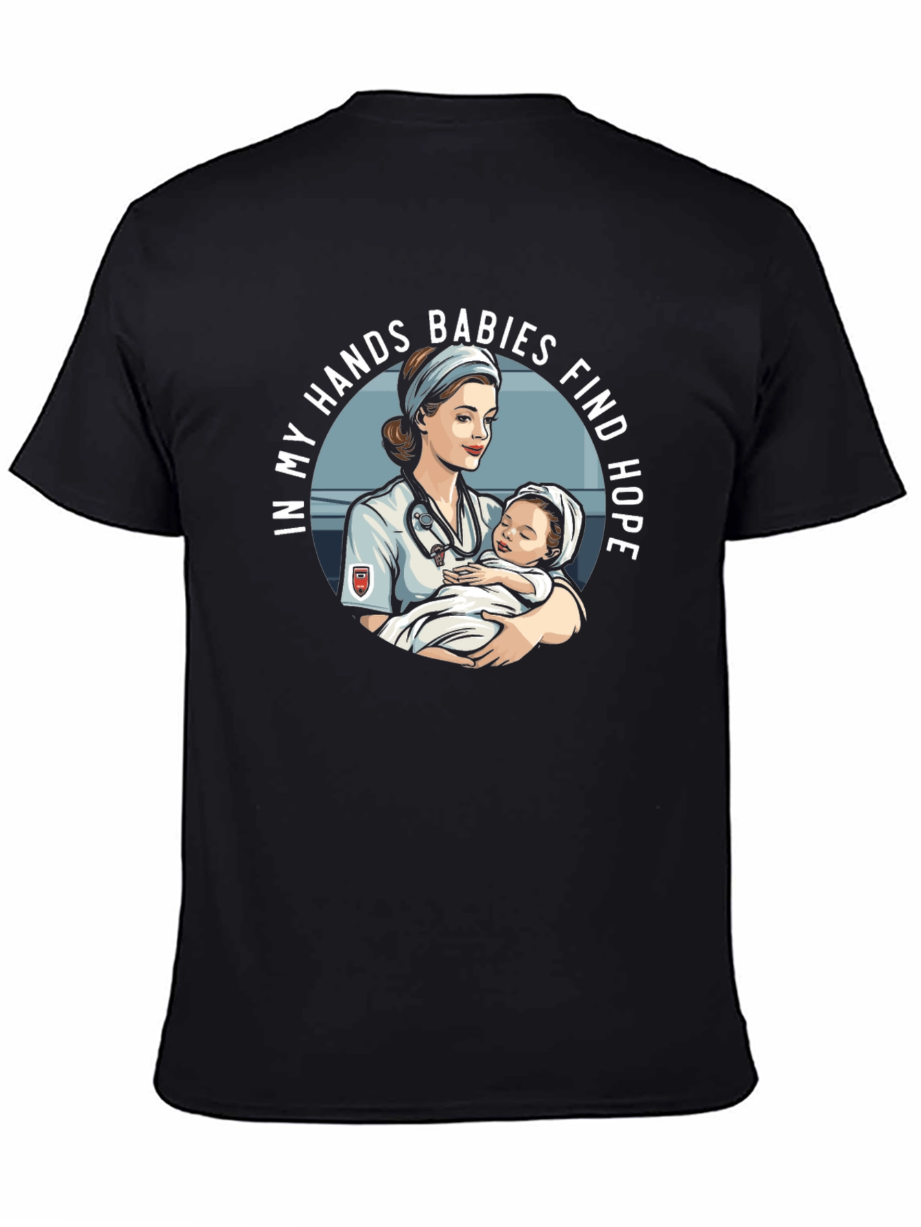Nurse Holding Baby Graphic T-Shirt