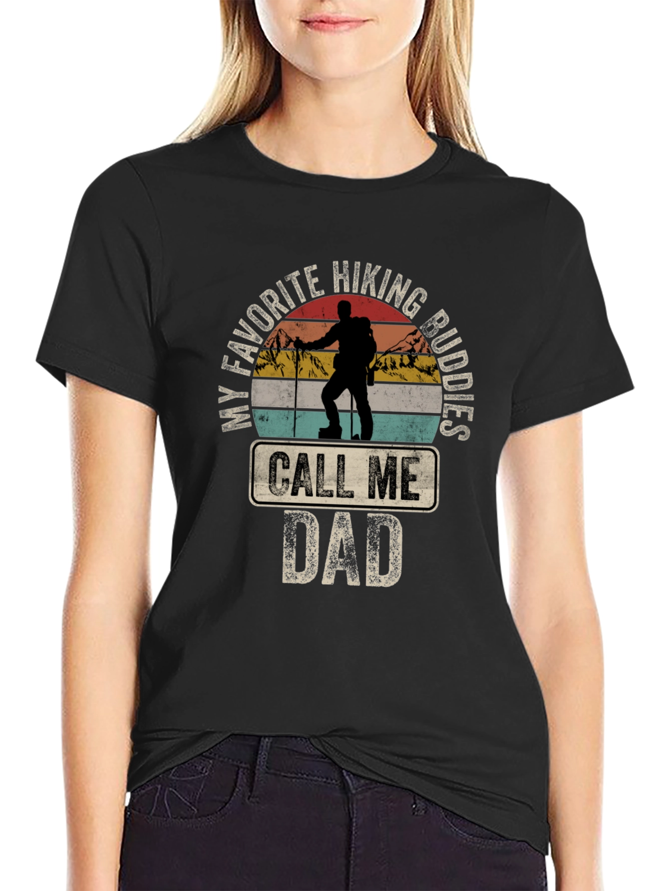 Hiking Buddies Dad T-Shirt