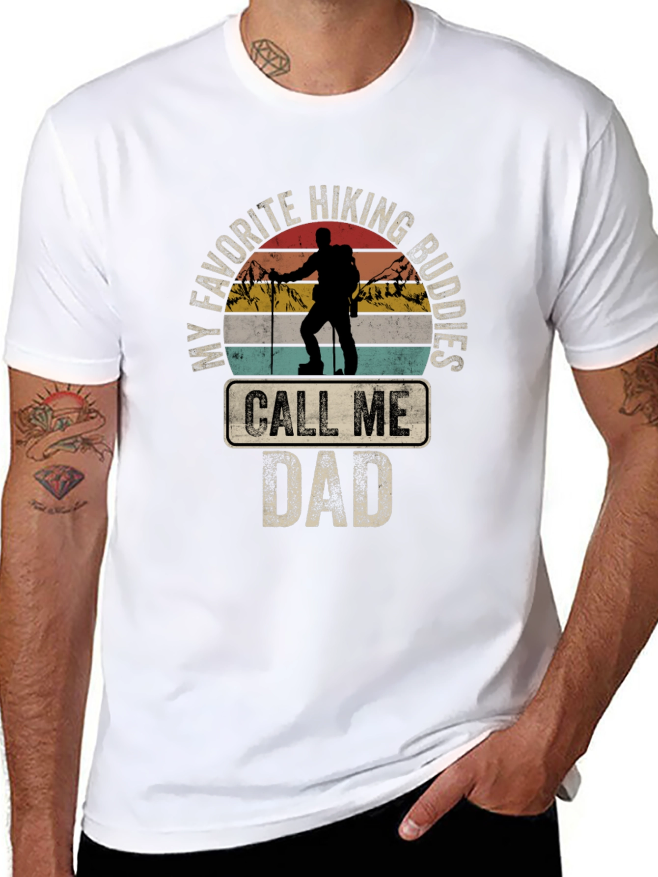 Hiking Buddies Dad T-Shirt
