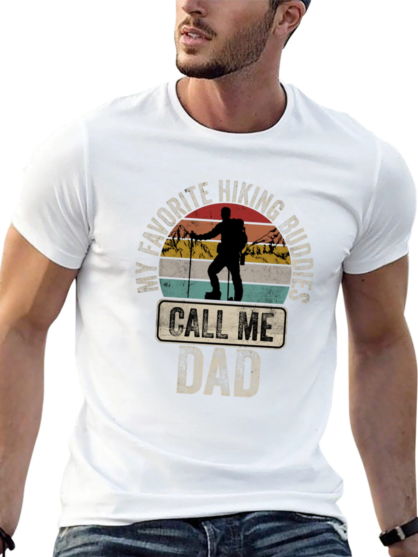 Hiking Buddies Dad T-Shirt