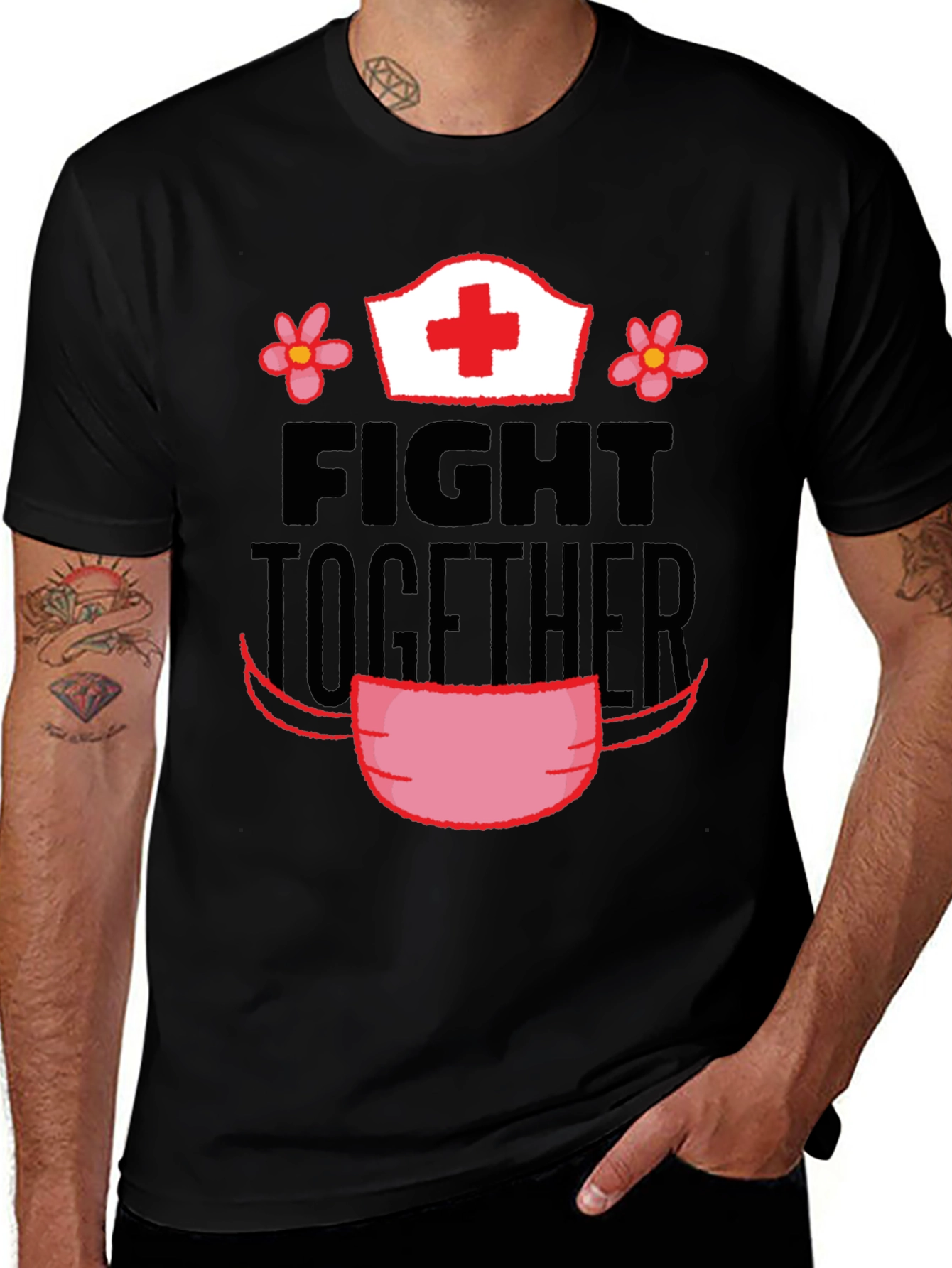 Fight Together Nurse Graphic Tee