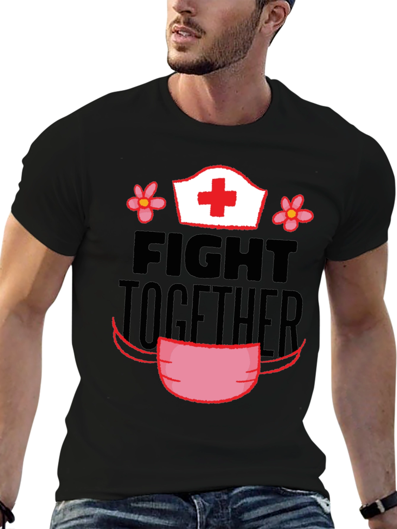 Fight Together Nurse Graphic Tee