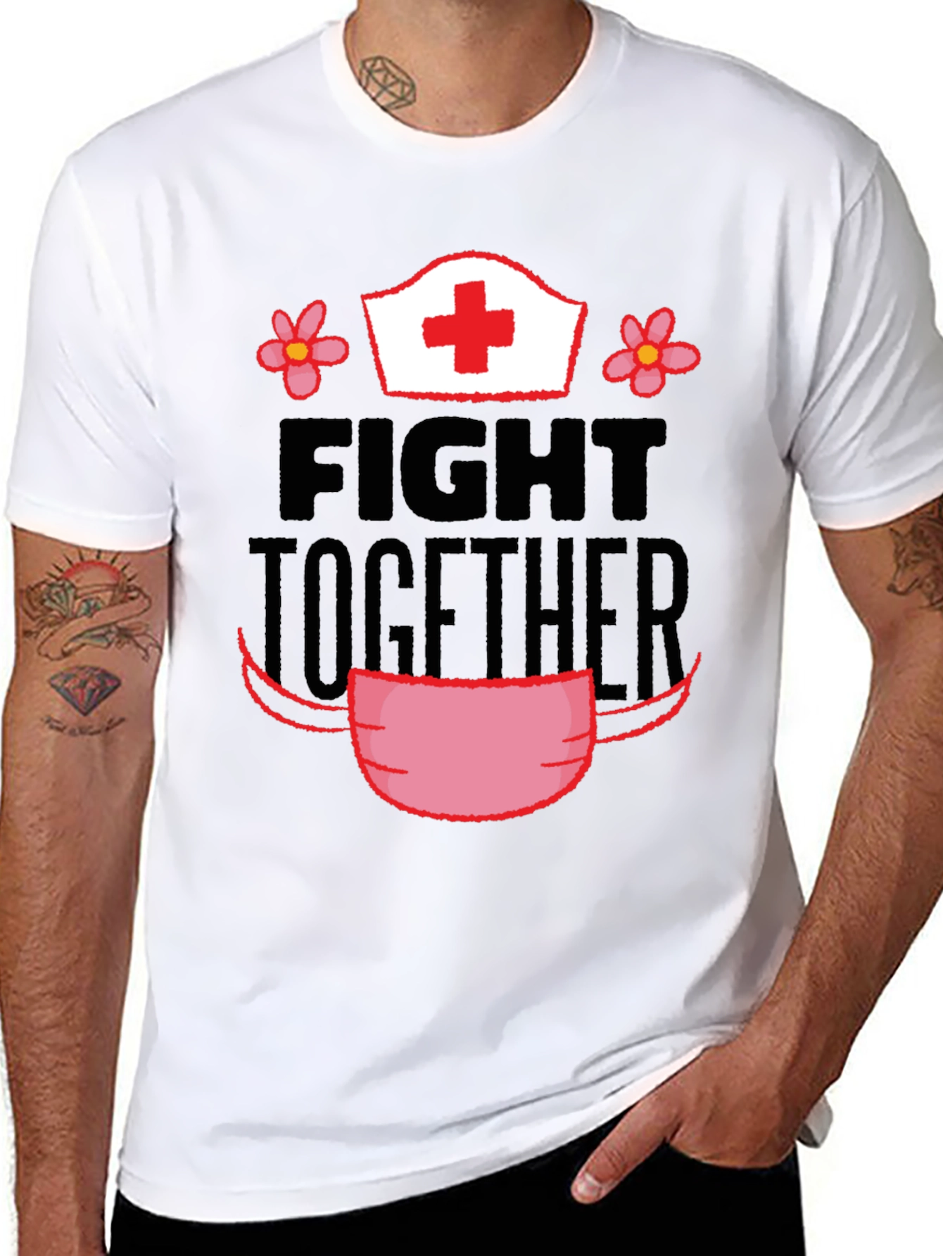 Fight Together Nurse Graphic Tee
