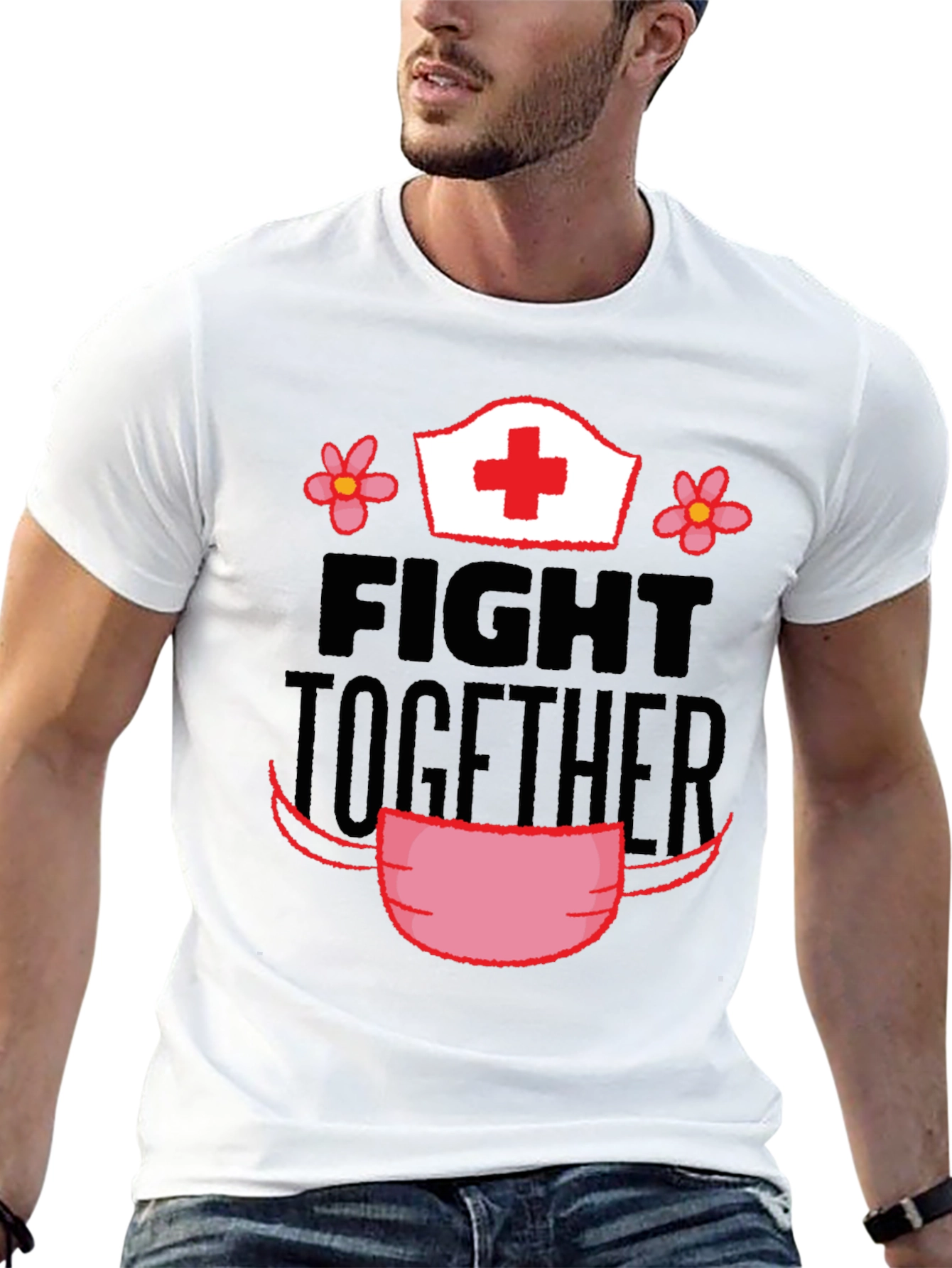 Fight Together Nurse Graphic Tee