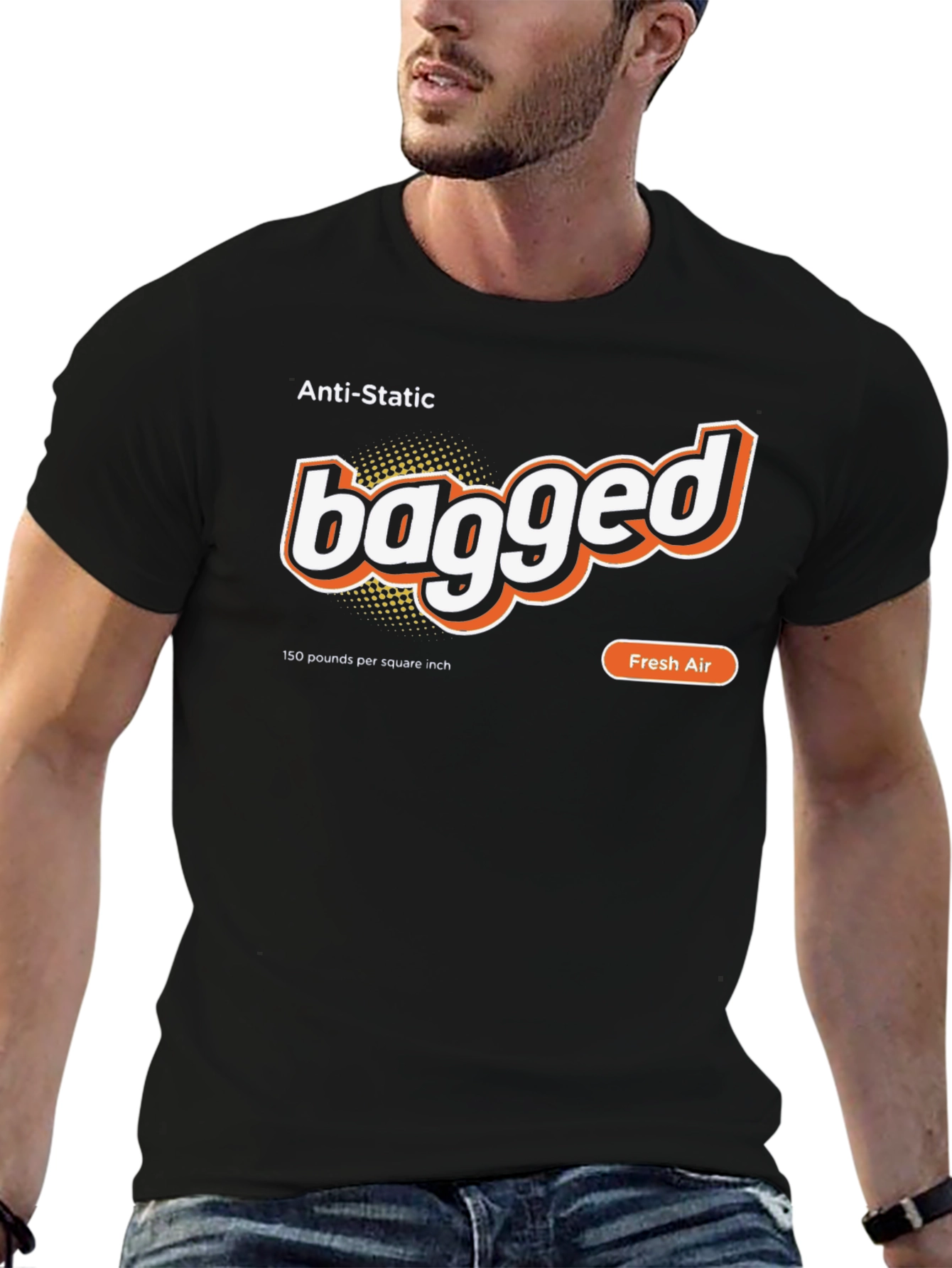 Bagged Anti-Static Fresh Air Black T-Shirt