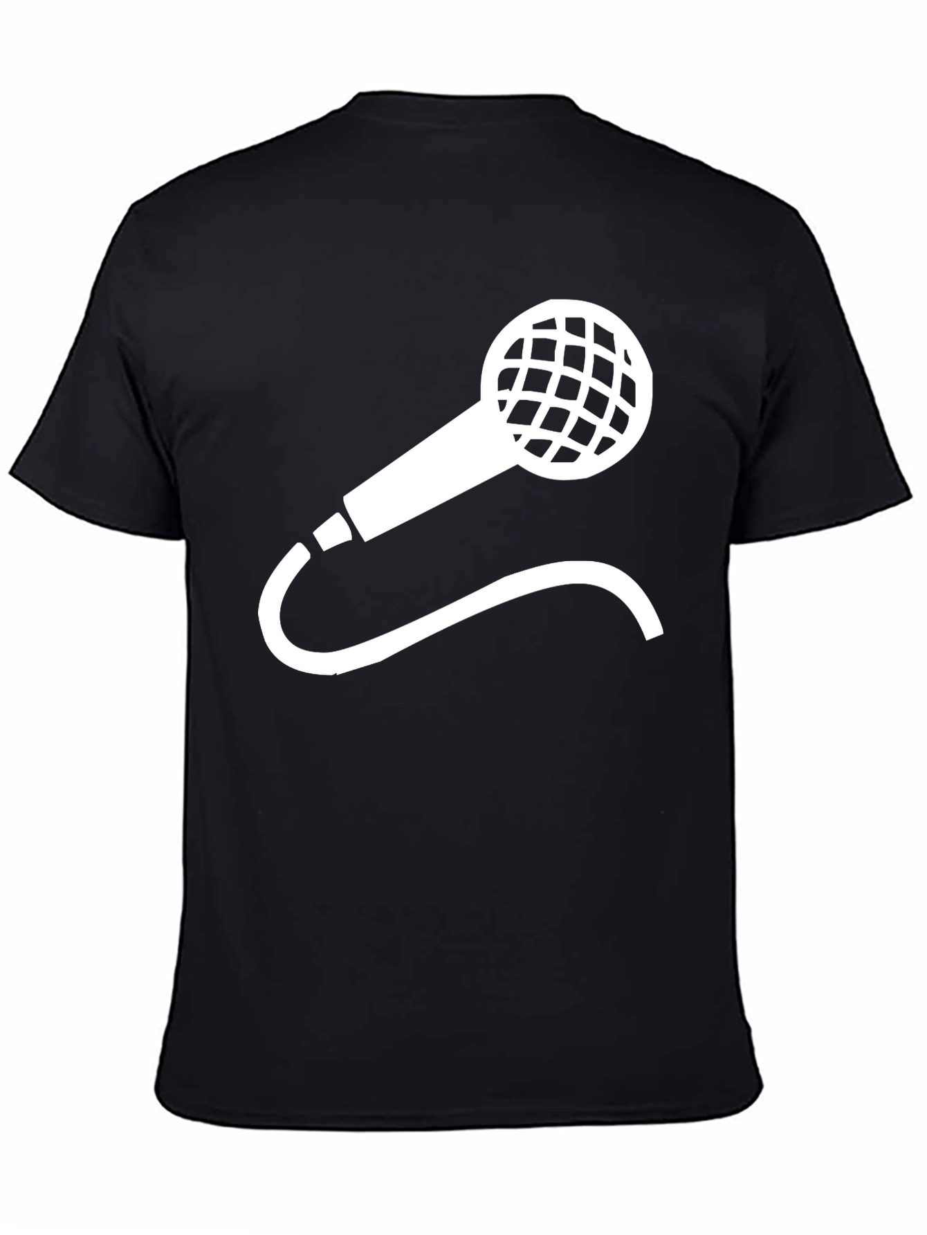 Microphone Graphic Tee - Cool Black Shirt