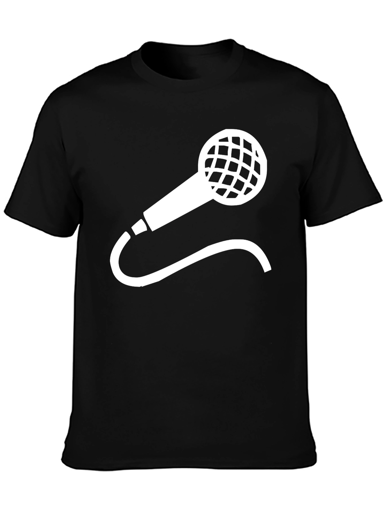 Microphone Graphic Tee - Cool Black Shirt