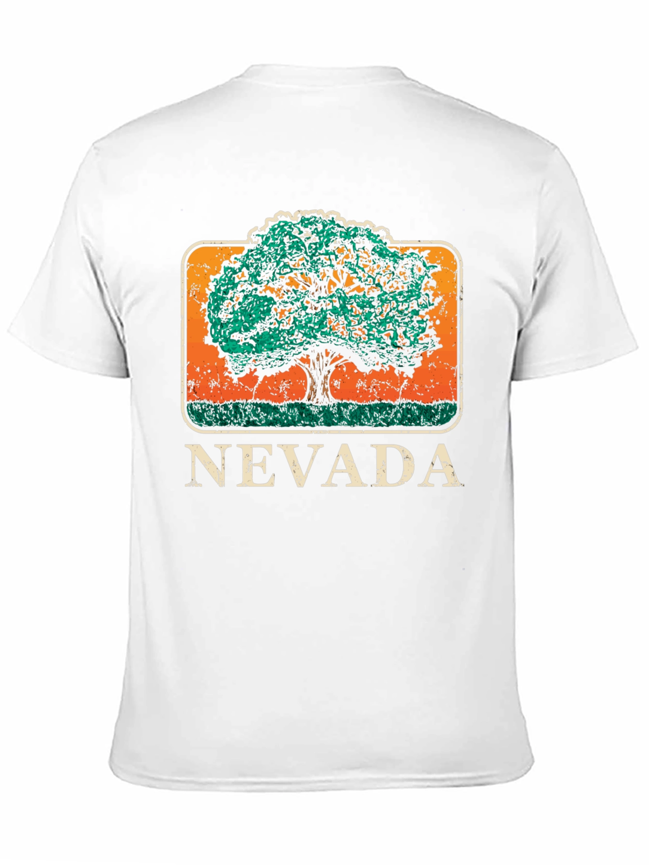 Nevada Tree Graphic Tee - Black Cotton T-Shirt