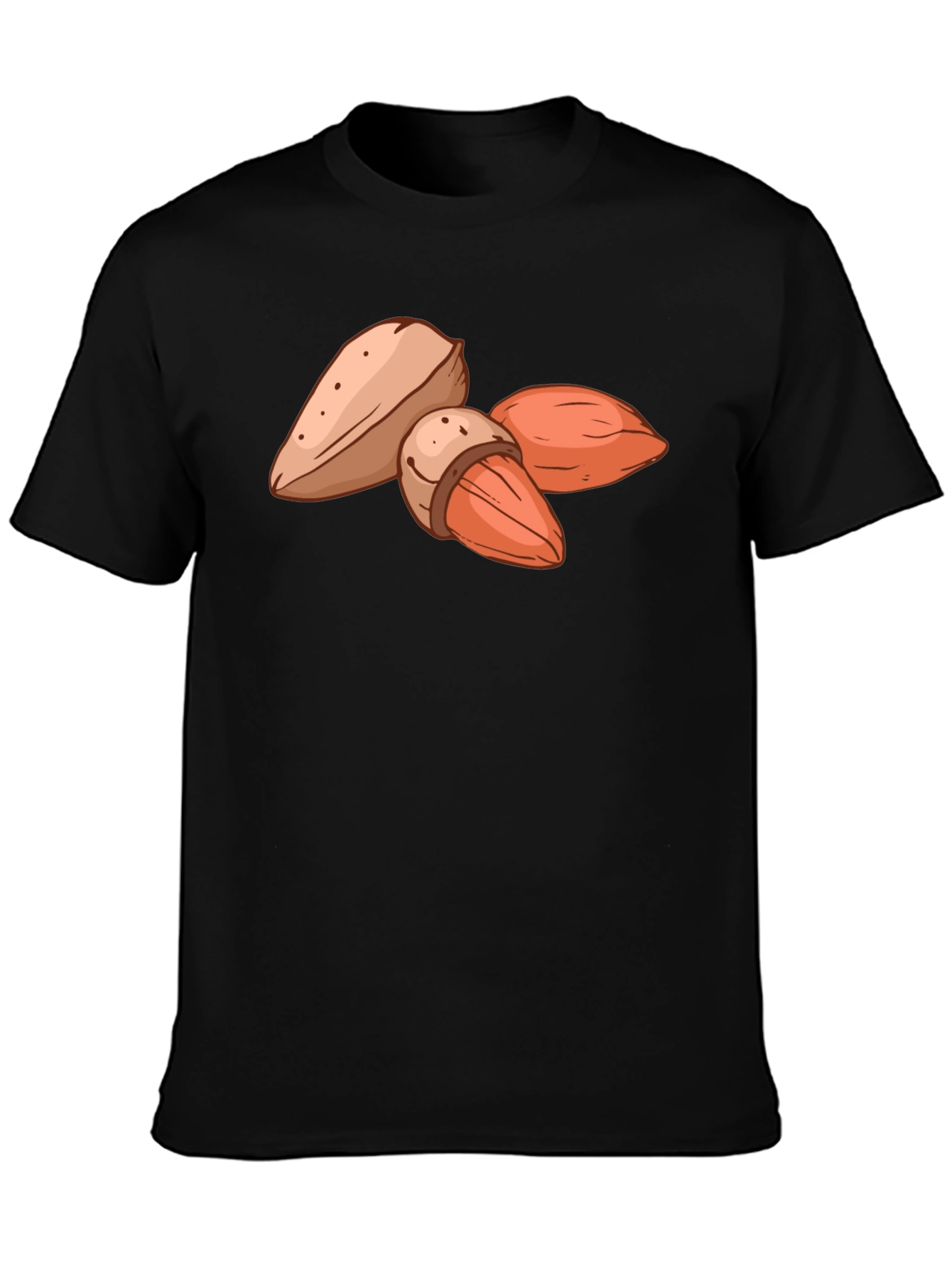 Almond Graphic Black T-Shirt - Casual Style