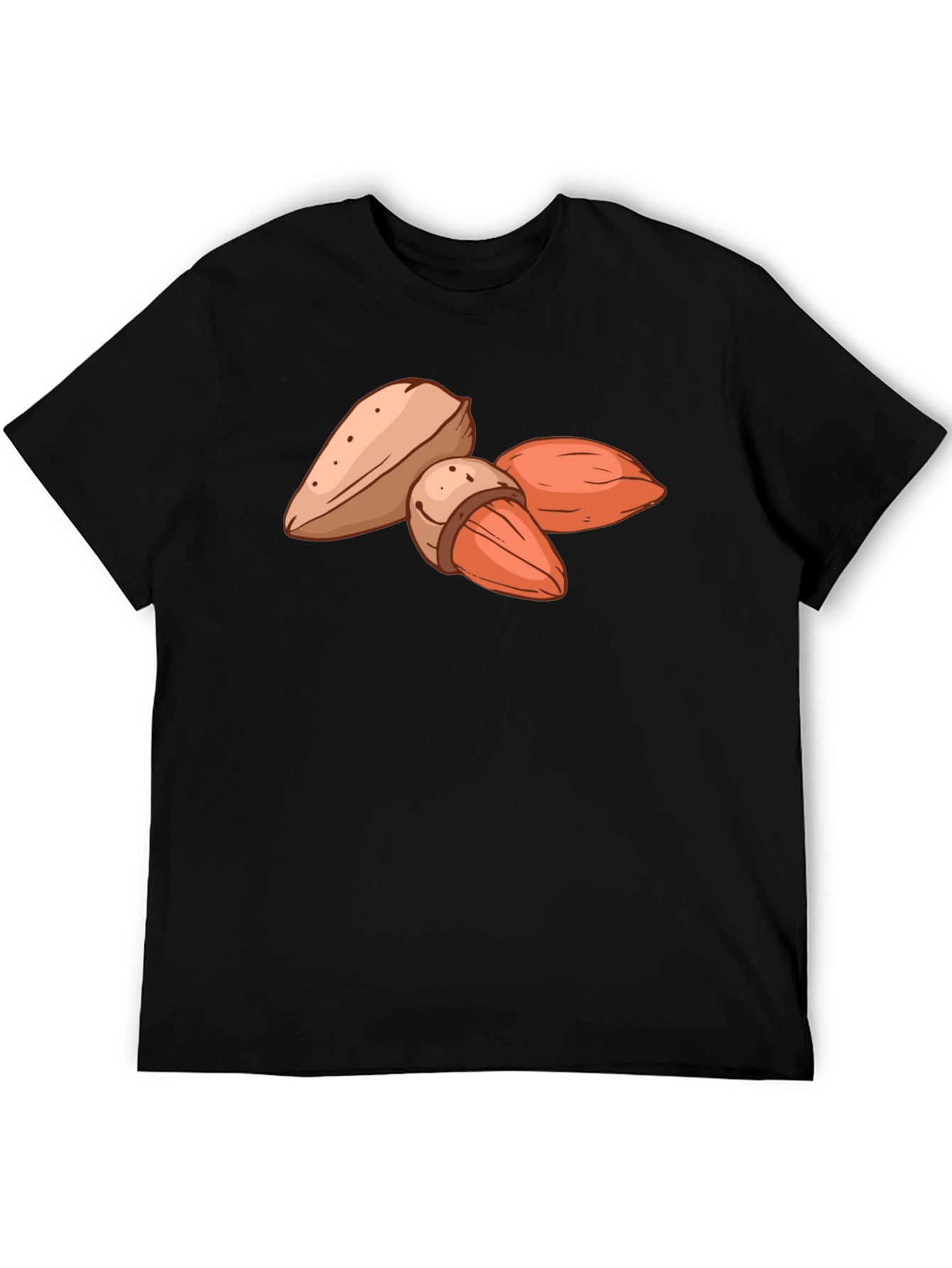 Almond Graphic Black T-Shirt - Casual Style