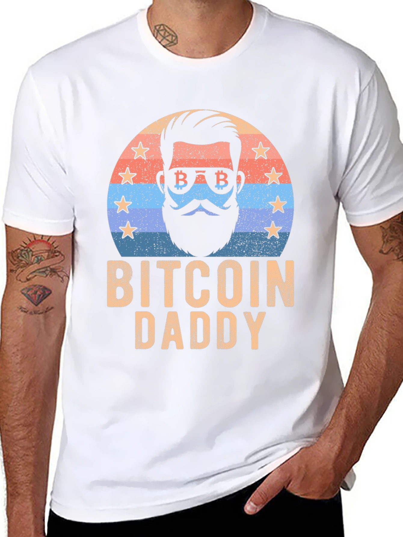 Bitcoin Daddy Graphic Tee - Crypto Dad T-Shirt