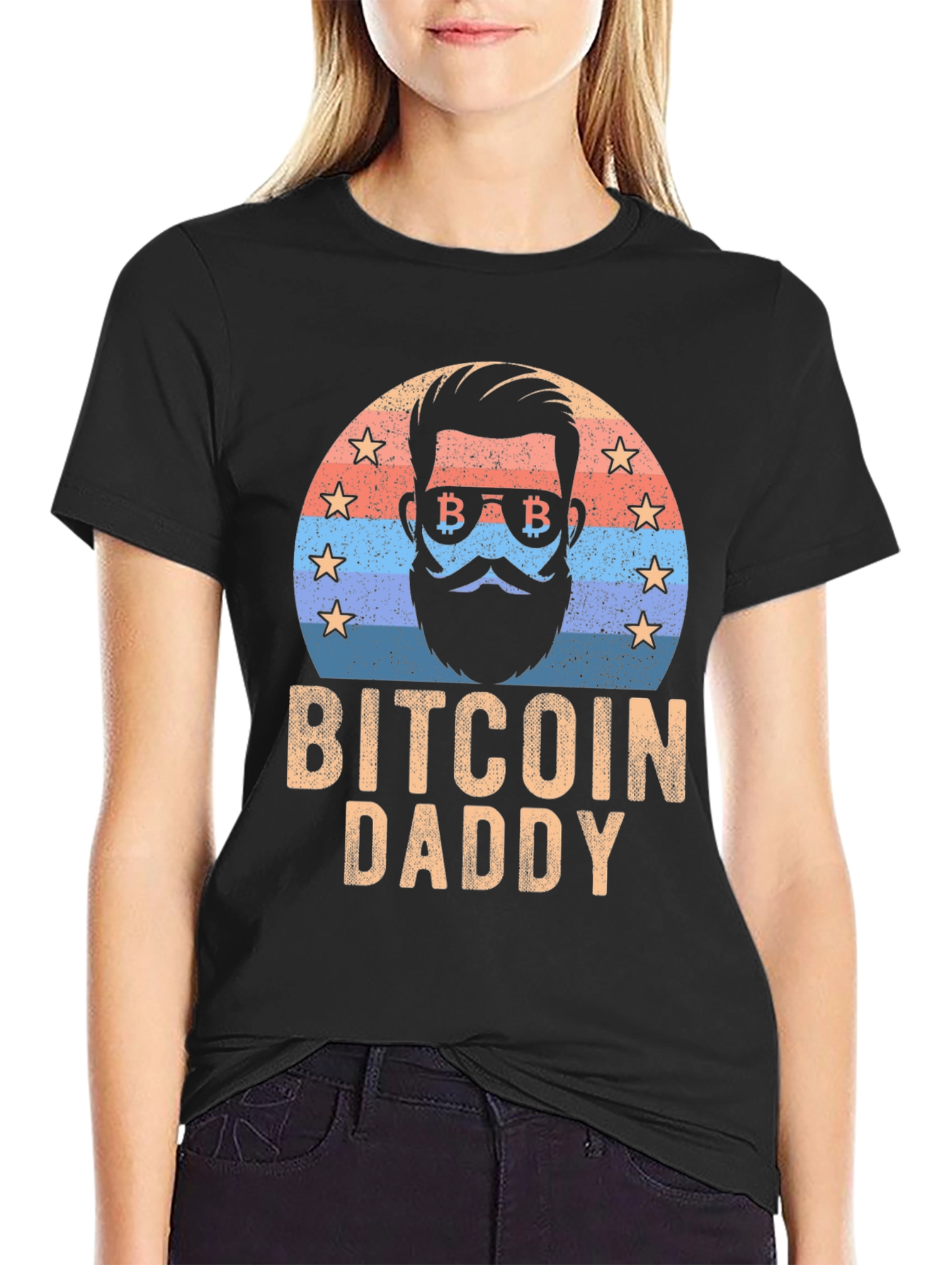 Bitcoin Daddy Graphic Tee - Crypto Dad T-Shirt