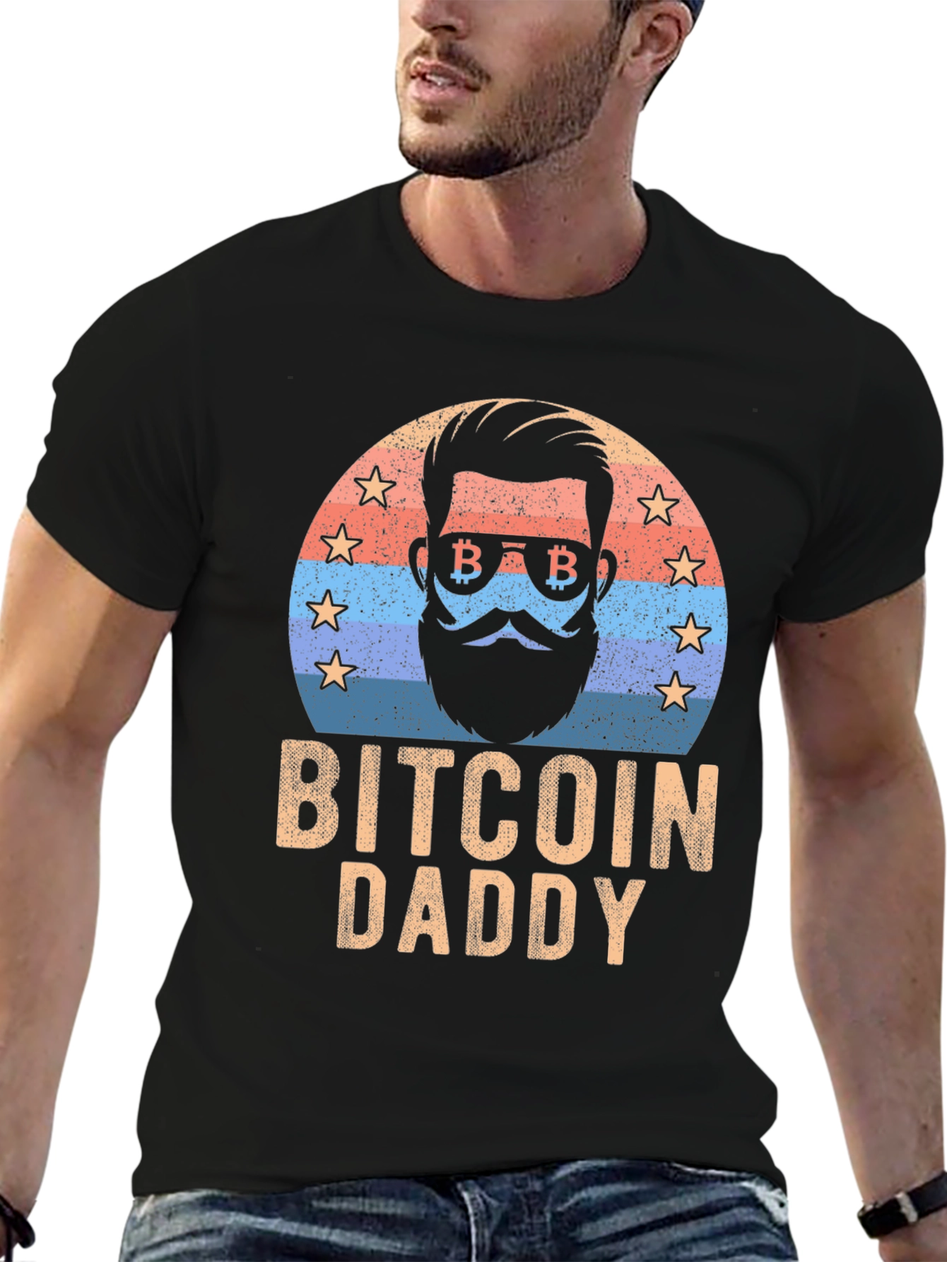 Bitcoin Daddy Graphic Tee - Crypto Dad T-Shirt