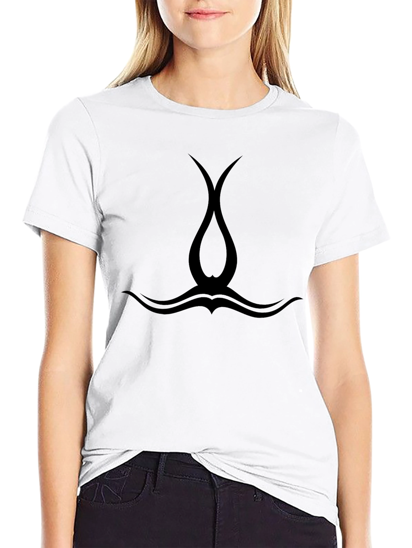 Mens Black Tribal Graphic Tee - Casual Style