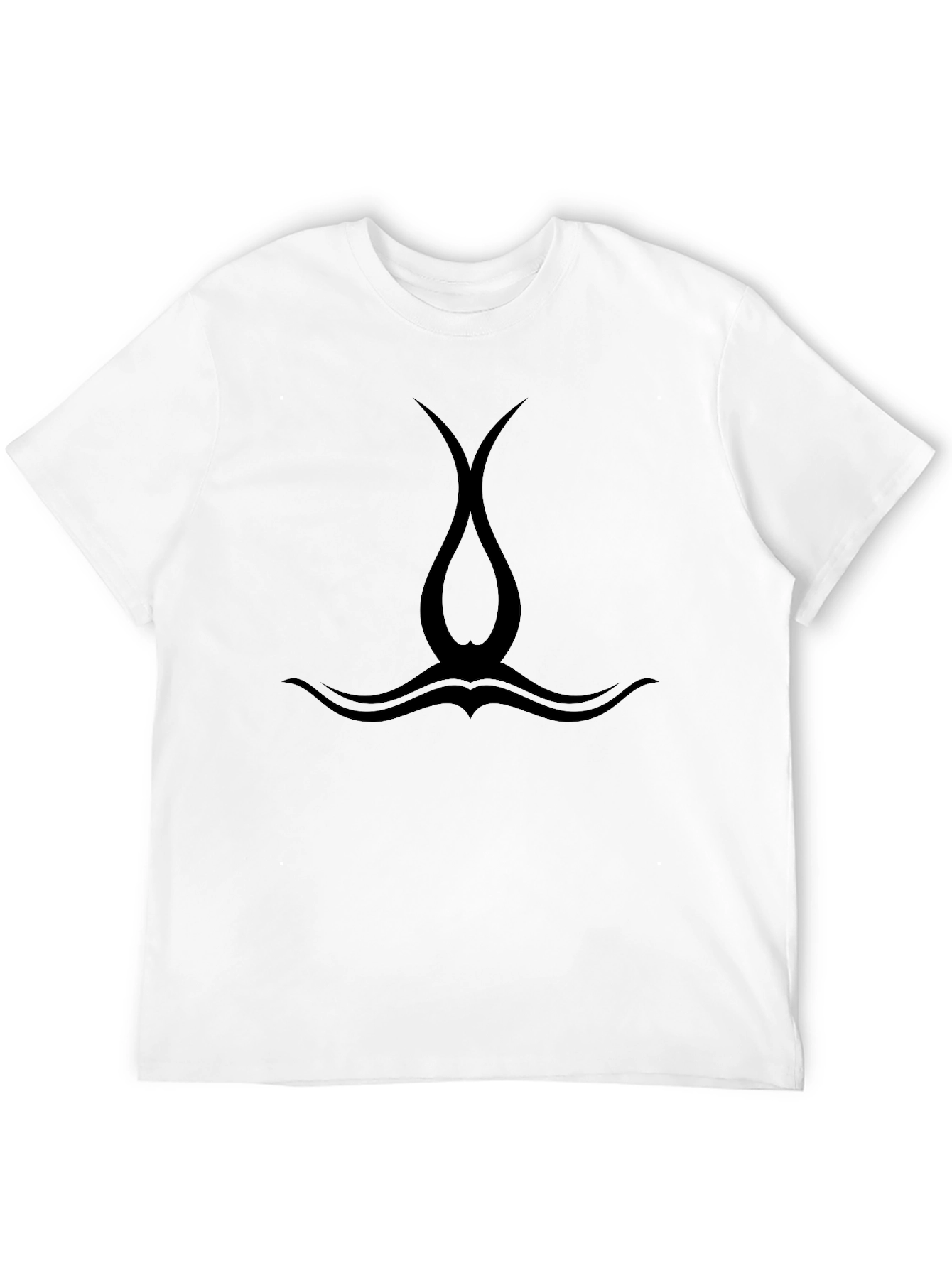 Mens Black Tribal Graphic Tee - Casual Style