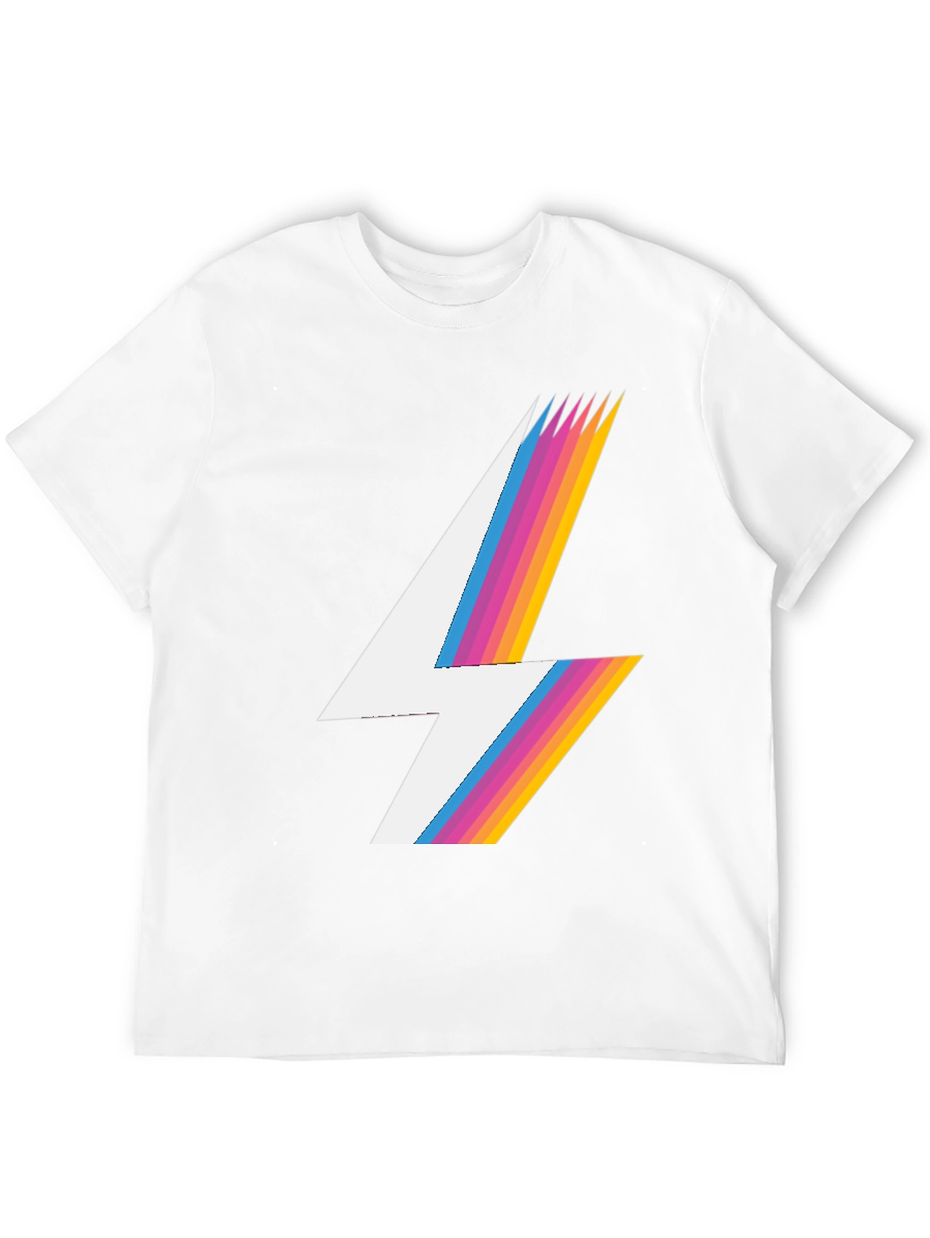 Retro Lightning Bolt T-Shirt - Black