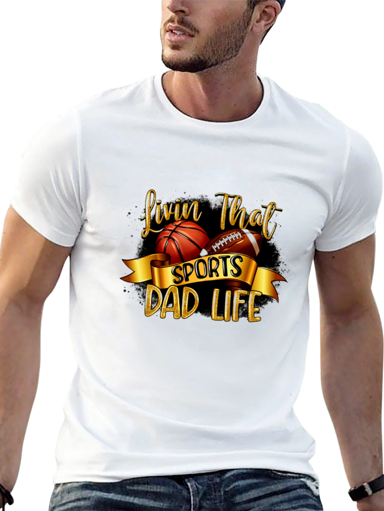 Sports Dad Life Graphic Tee