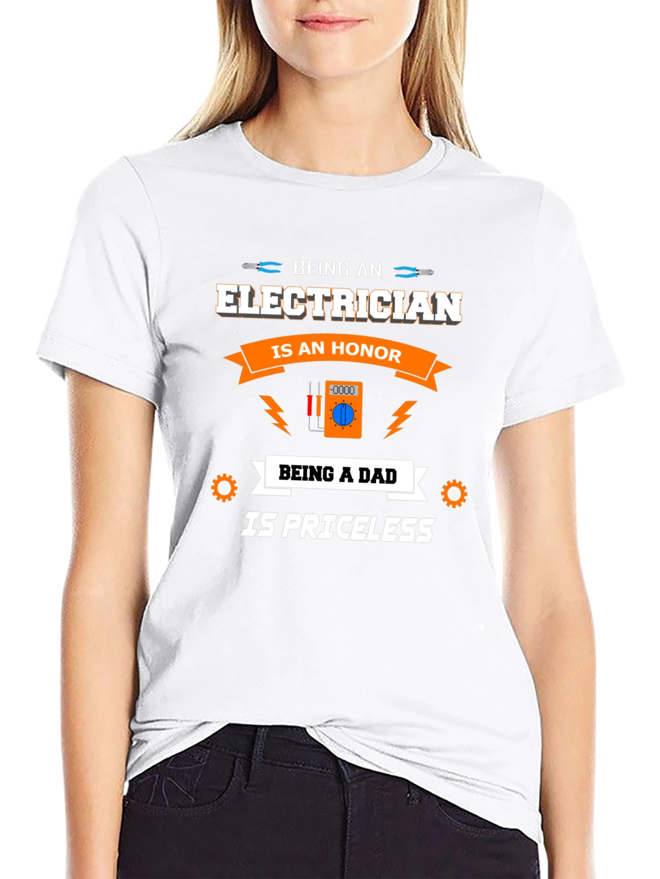 Electrician Dad T-Shirt - Honor Priceless Gift